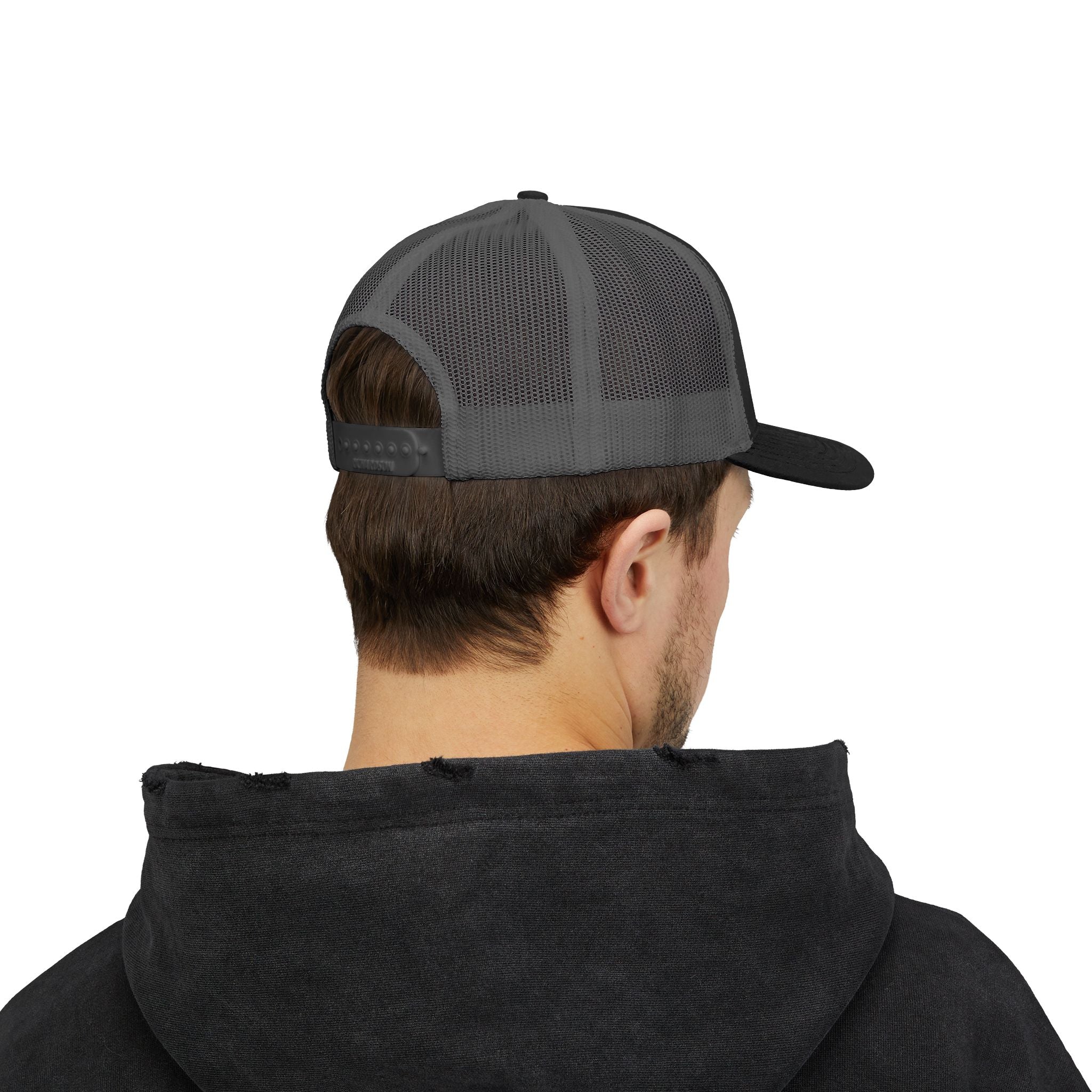 Eagle Head Embroidered Snapback Trucker Cap — Patriotic Mesh Baseball Hat