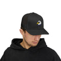 Eagle Head Embroidered Snapback Trucker Cap — Patriotic Mesh Baseball Hat