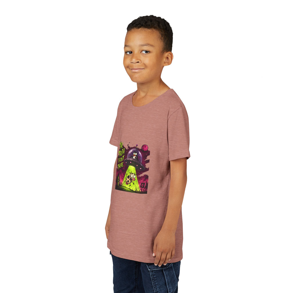 The Truth Is Out There Youth Tee | Alien UFO Graphic | Penguin | Cow
