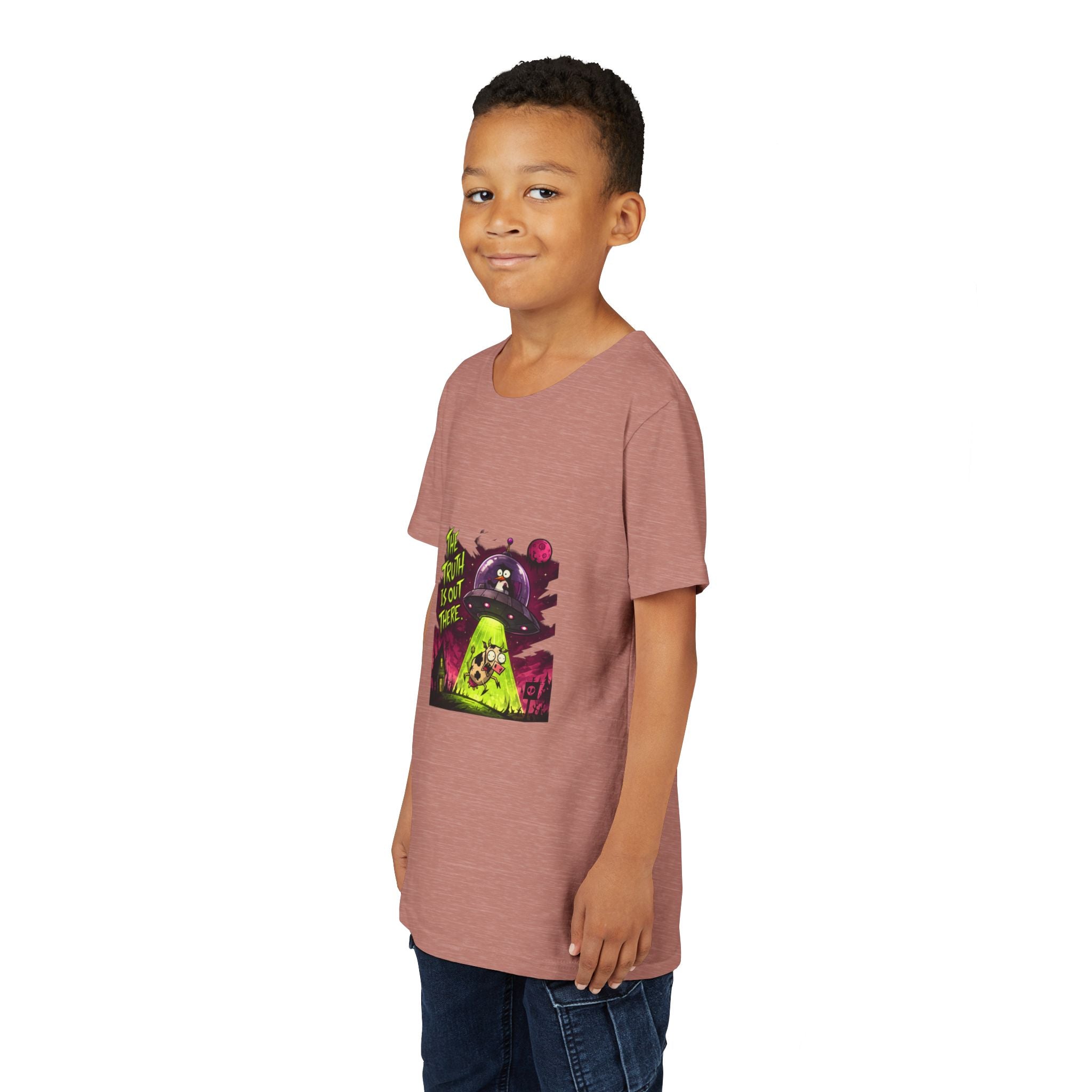 The Truth Is Out There Youth Tee | Alien UFO Graphic | Penguin | Cow