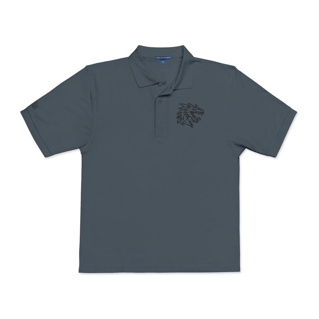 Embroidered Dragon Crest Polo Shirt — Men's Casual Golf & Workwear