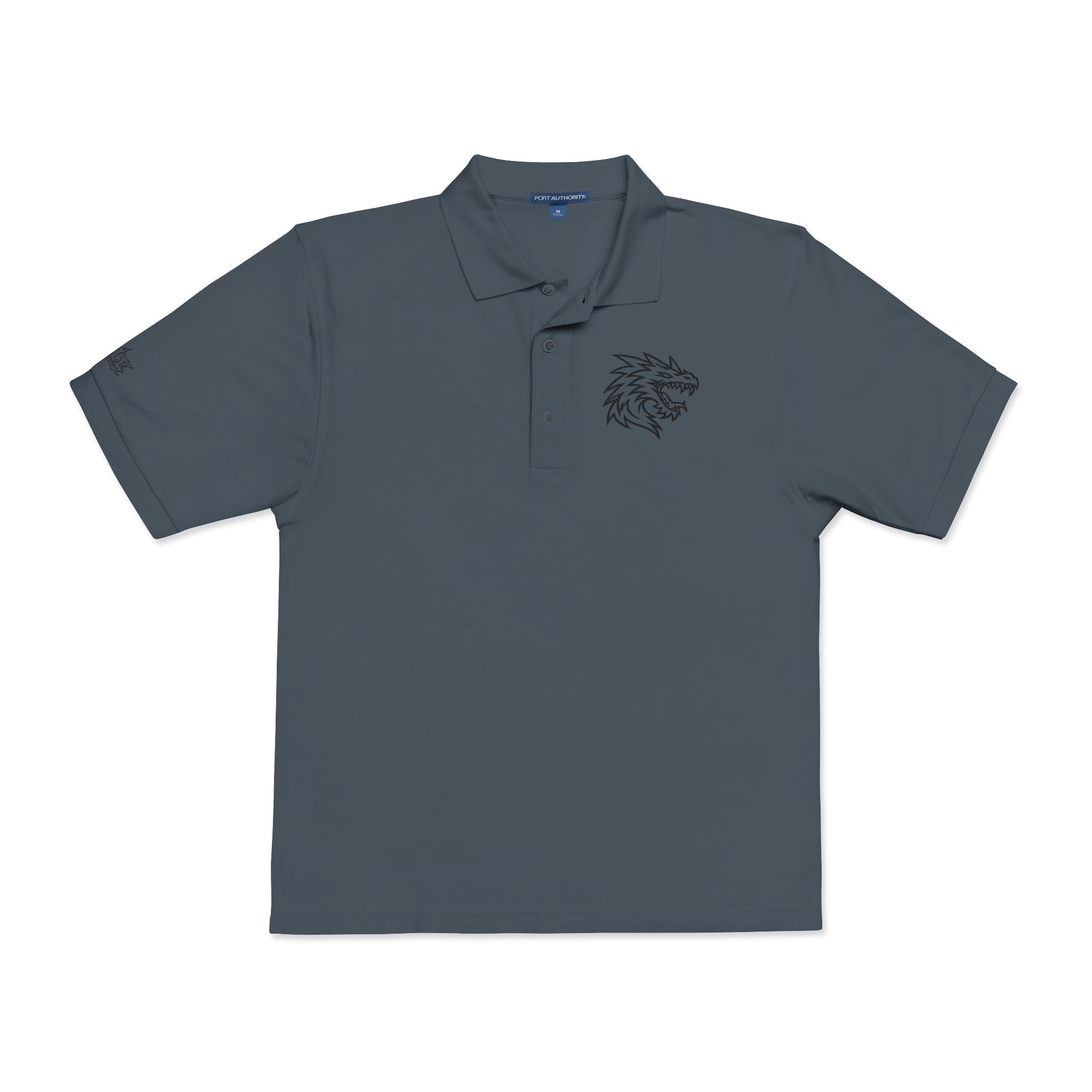 Embroidered Dragon Crest Polo Shirt — Men's Casual Golf & Workwear