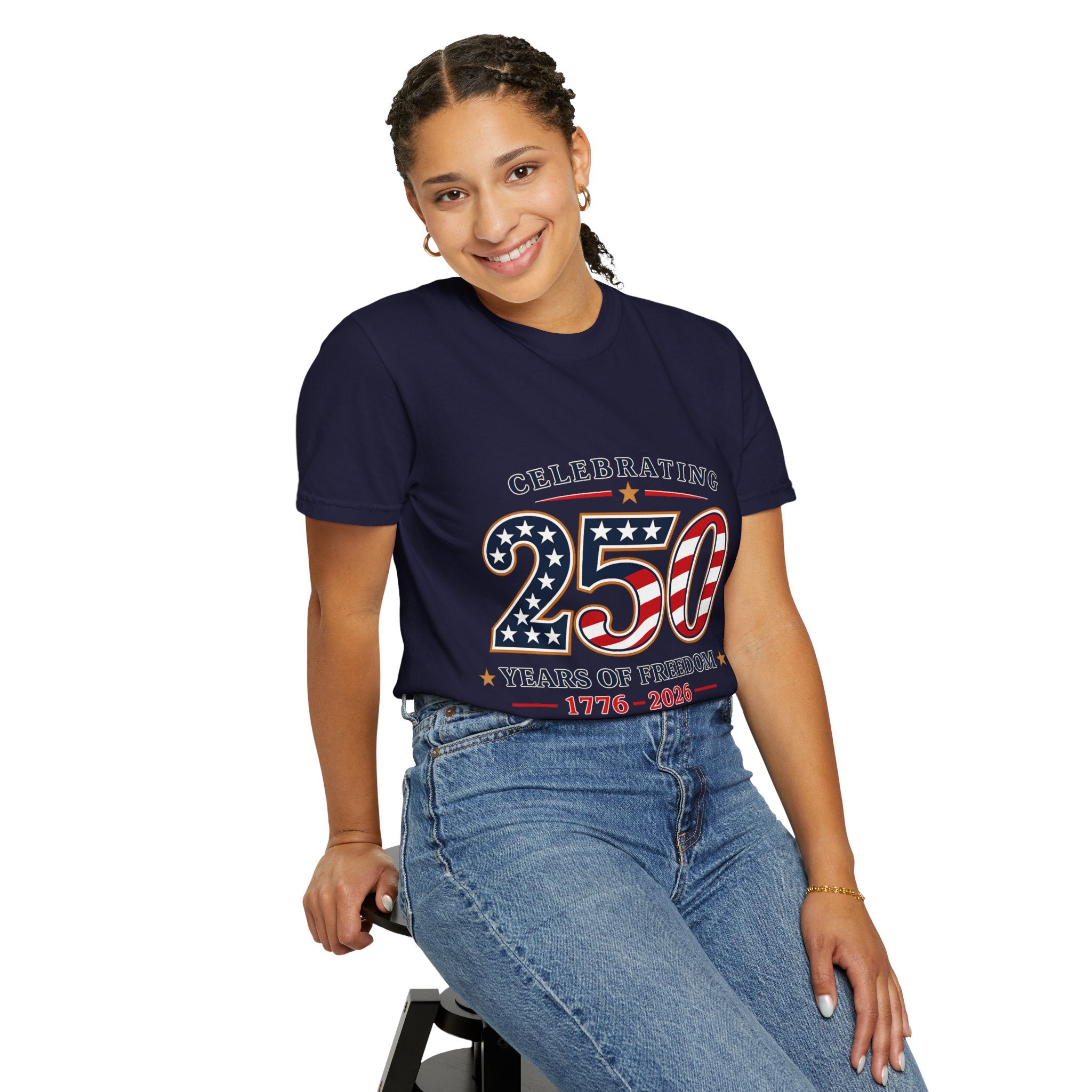 250 Years of Freedom 1776-2026 T-shirt | American Flag Patriotic Tee