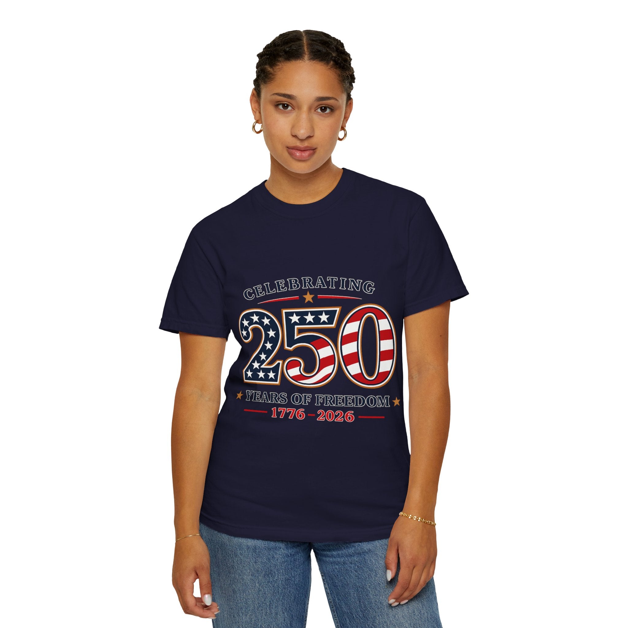 250 Years of Freedom 1776-2026 T-shirt | American Flag Patriotic Tee