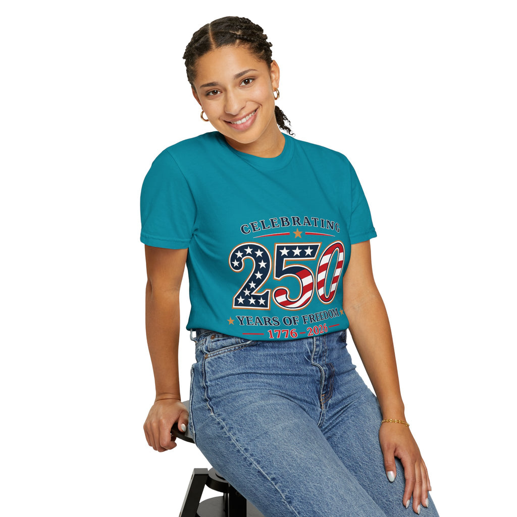 250 Years of Freedom 1776-2026 T-shirt | American Flag Patriotic Tee