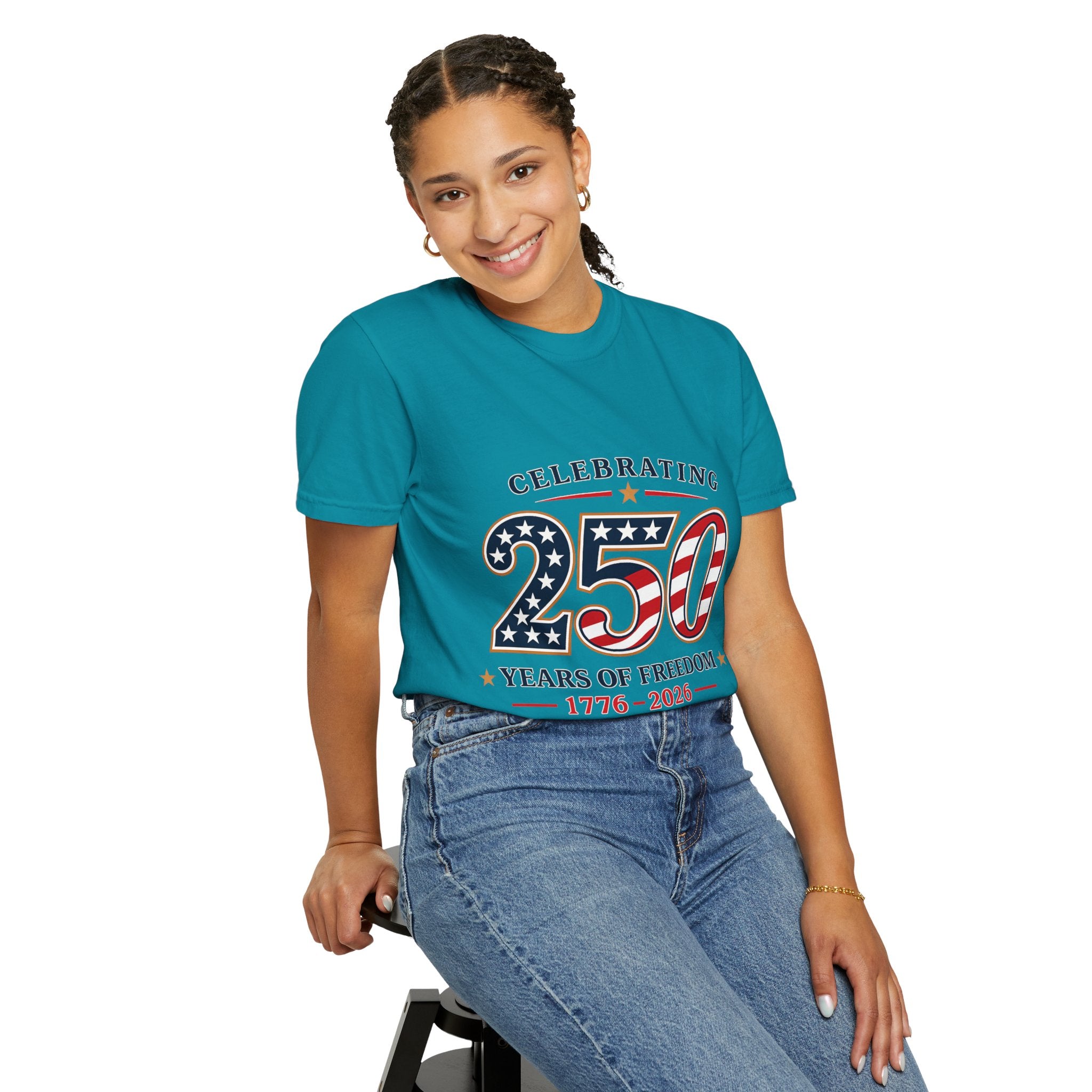 250 Years of Freedom 1776-2026 T-shirt | American Flag Patriotic Tee