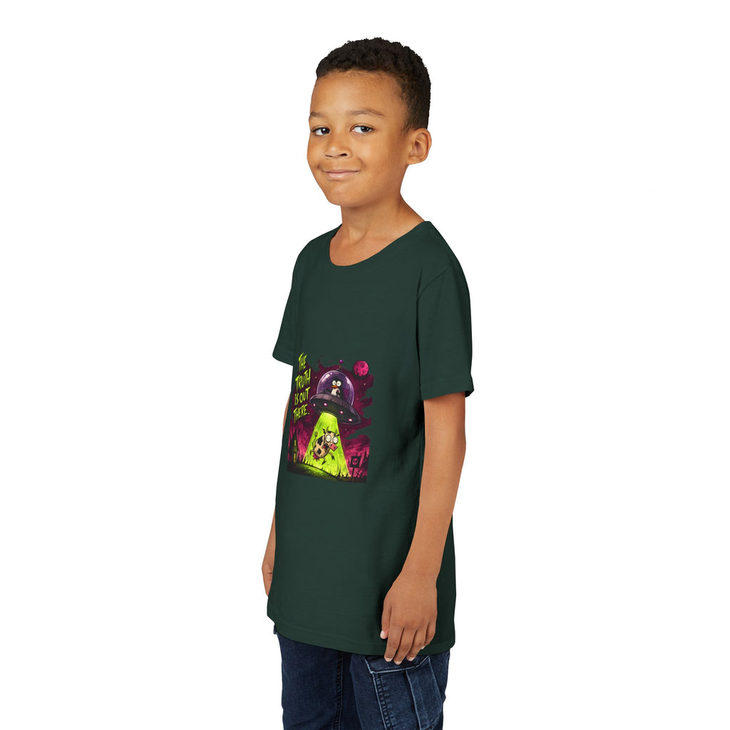 The Truth Is Out There Youth Tee | Alien UFO Graphic | Penguin | Cow