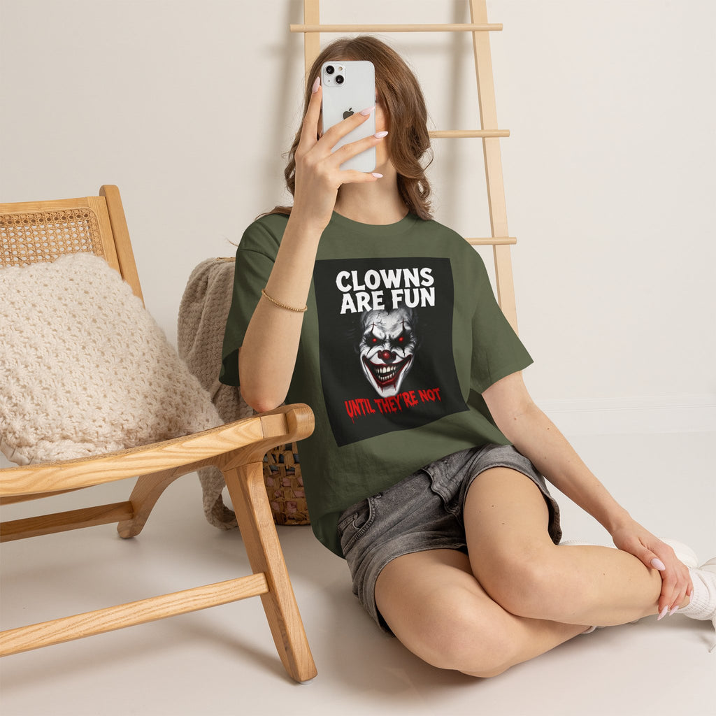 Creepy Clown T-Shirt — "Clowns Are Fun Until They're Not" Horror Tee