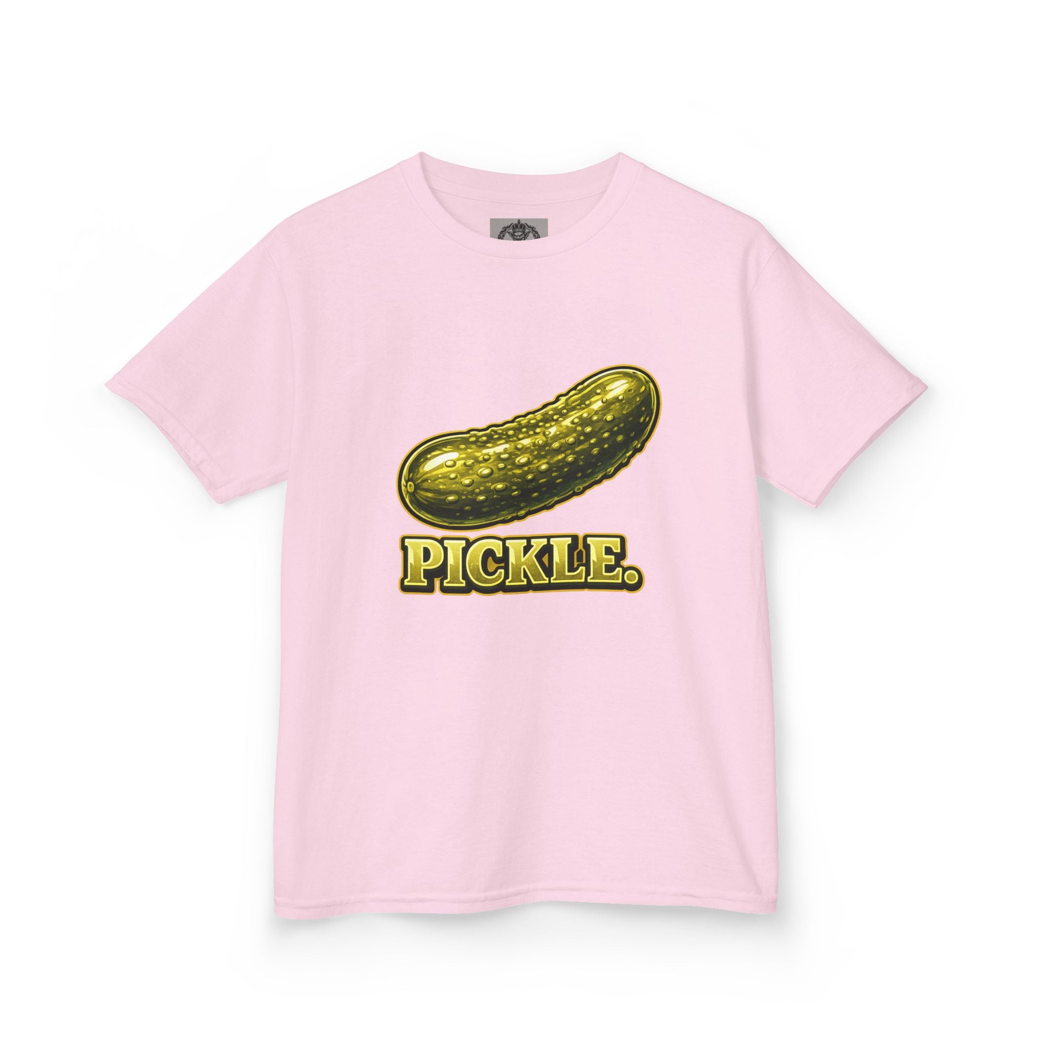 Kids' Pickle Graphic Tee – 'PICKLE.' Vintage Cartoon Pickle Shirt for Children