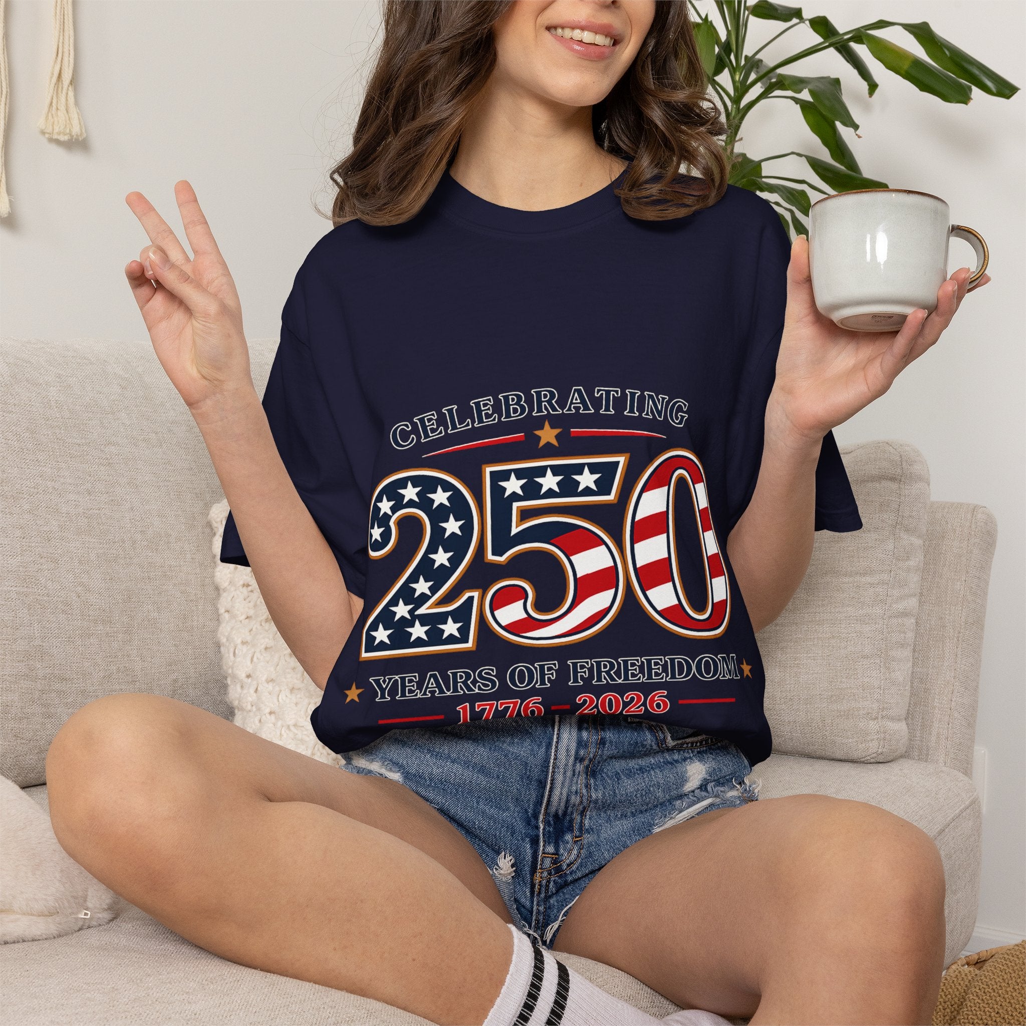 250 Years of Freedom 1776-2026 T-shirt | American Flag Patriotic Tee
