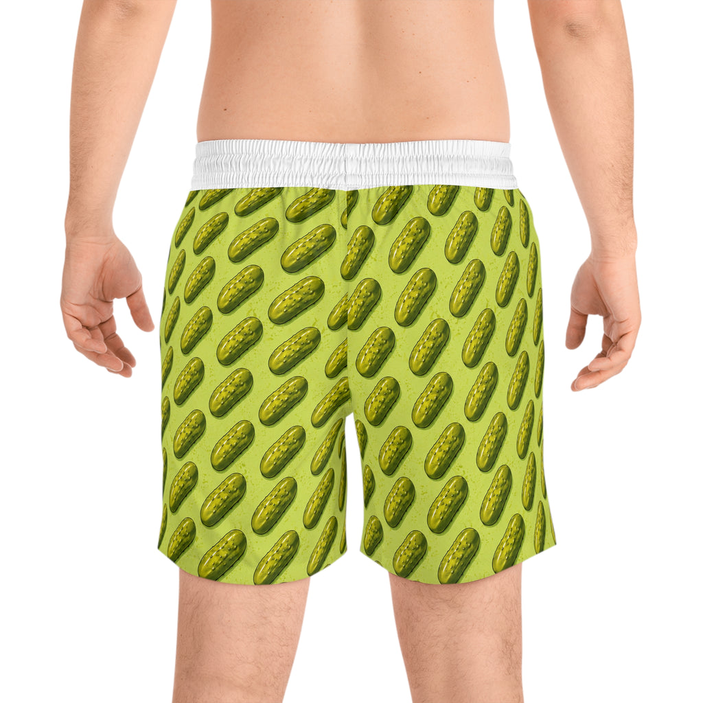 Pickle Pattern Swim Shorts | Pickle Print Beach Swimwear