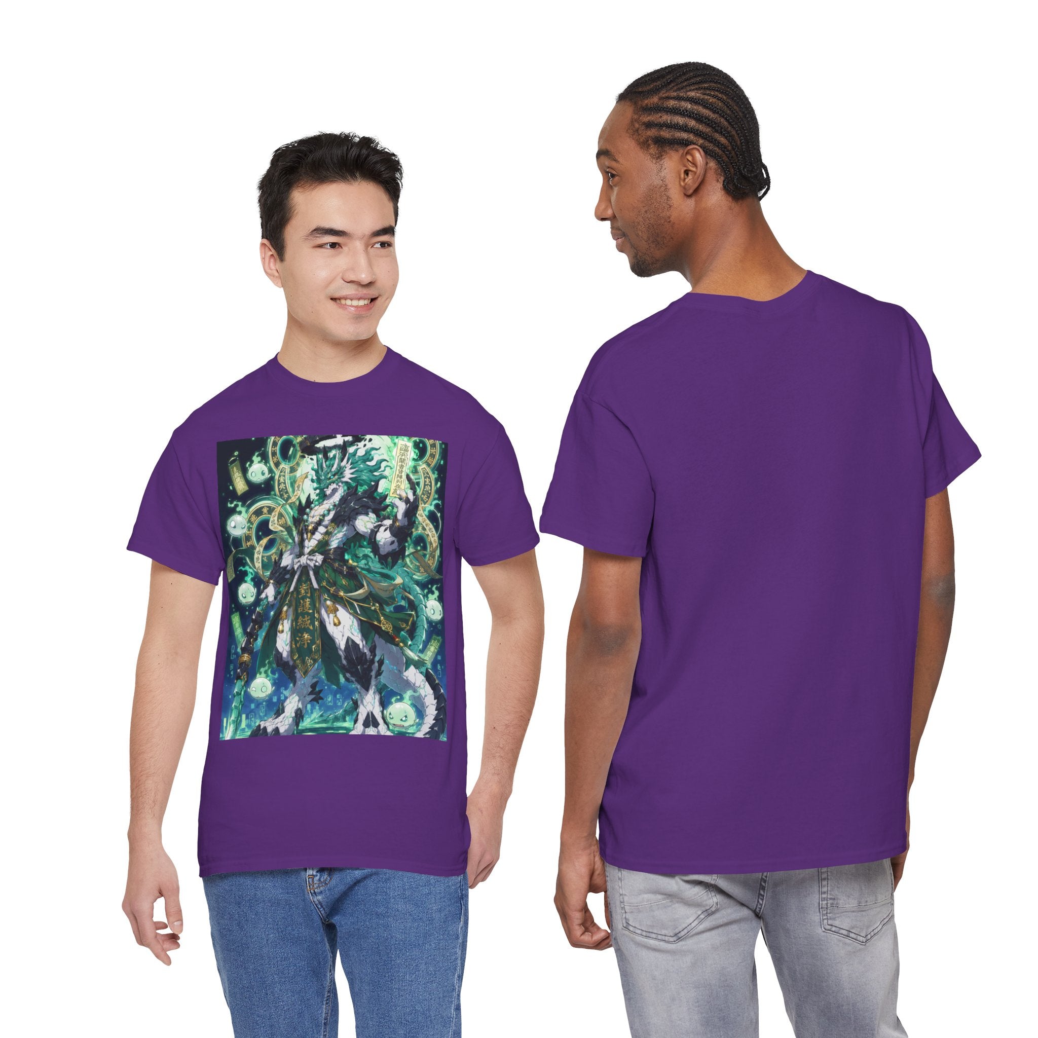 Mystic Forest Sorcerer T-Shirt | Fantasy Mage Illustration, Green Aura
