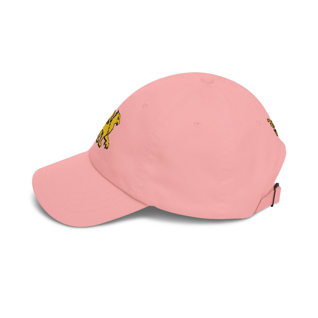 Golden Griffin Embroidered Cap | White Classic Dad Cap