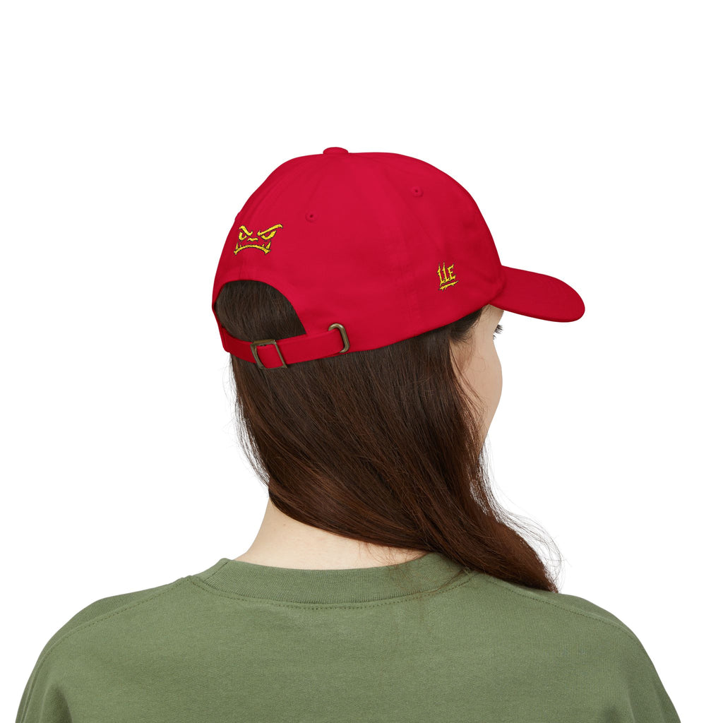 Golden Griffin Embroidered Cap | White Classic Dad Cap