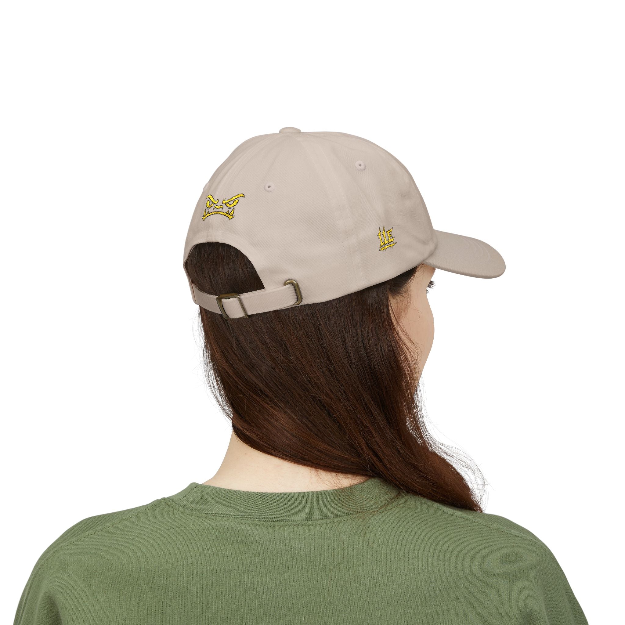 Golden Griffin Embroidered Cap | White Classic Dad Cap