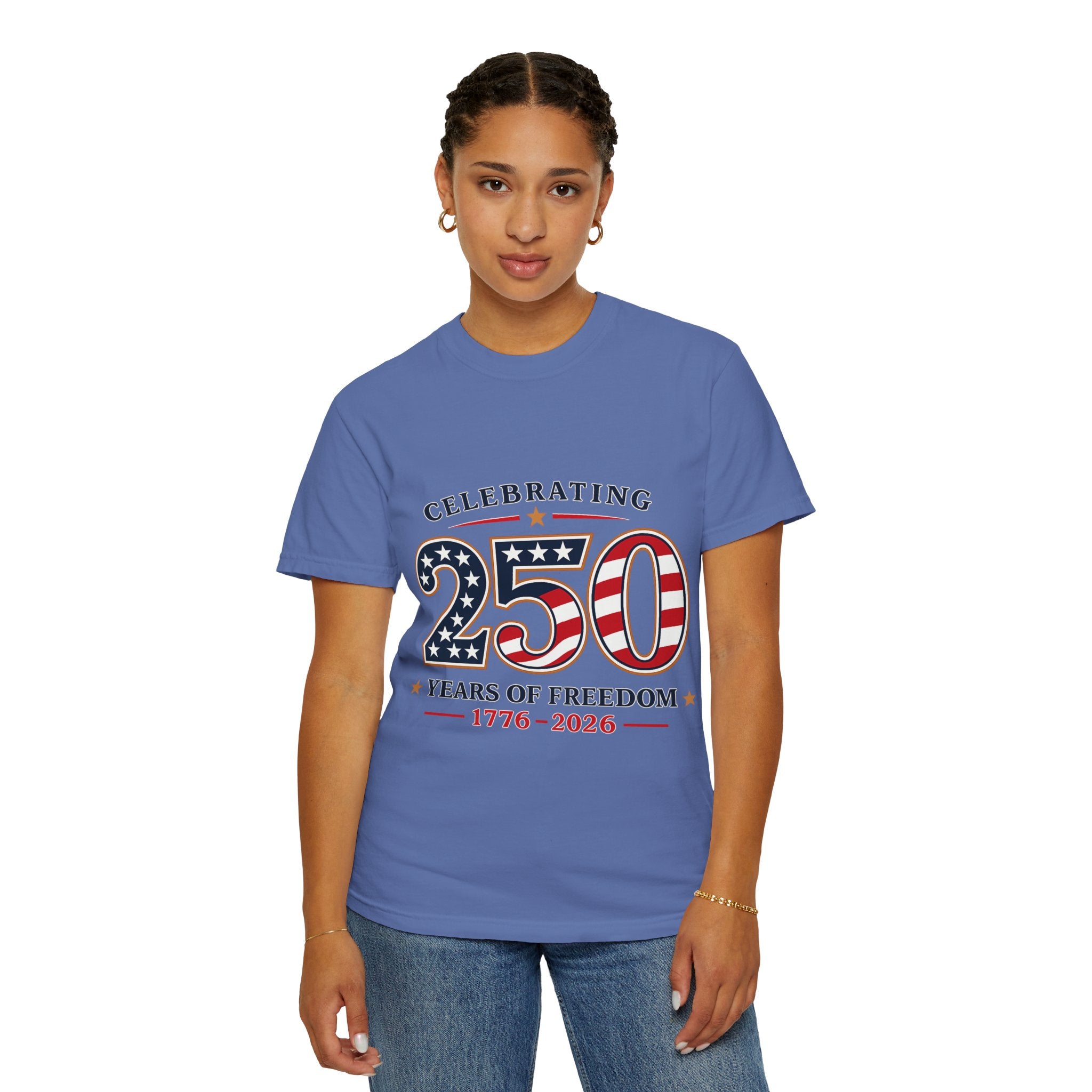 250 Years of Freedom 1776-2026 T-shirt | American Flag Patriotic Tee