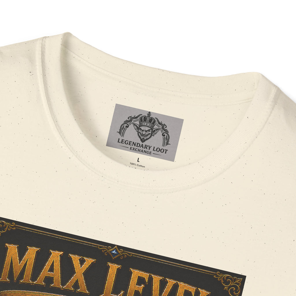 T-Shirt — "Max Level Father Class" Funny Gamer Dad Shirt (Strength, Patience, Dad Jokes)