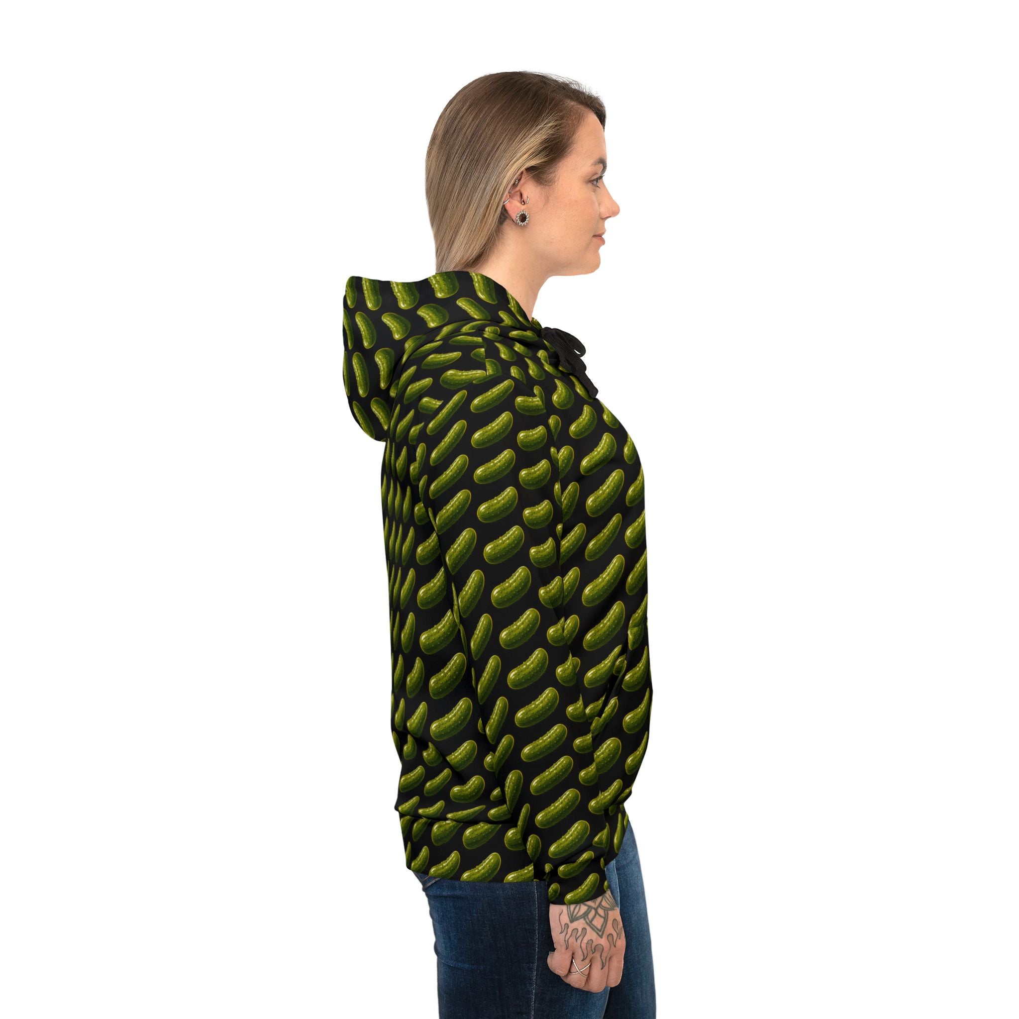 Pickle Pattern Hoodie | All-Over Print Pickle Repeat Design