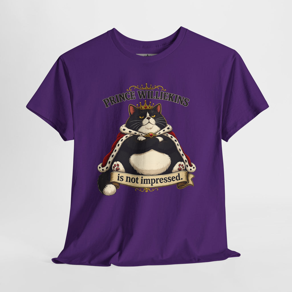 Cat T-Shirt — “Prince Williekins Is Not Impressed” Royal Cat Graphic Tee