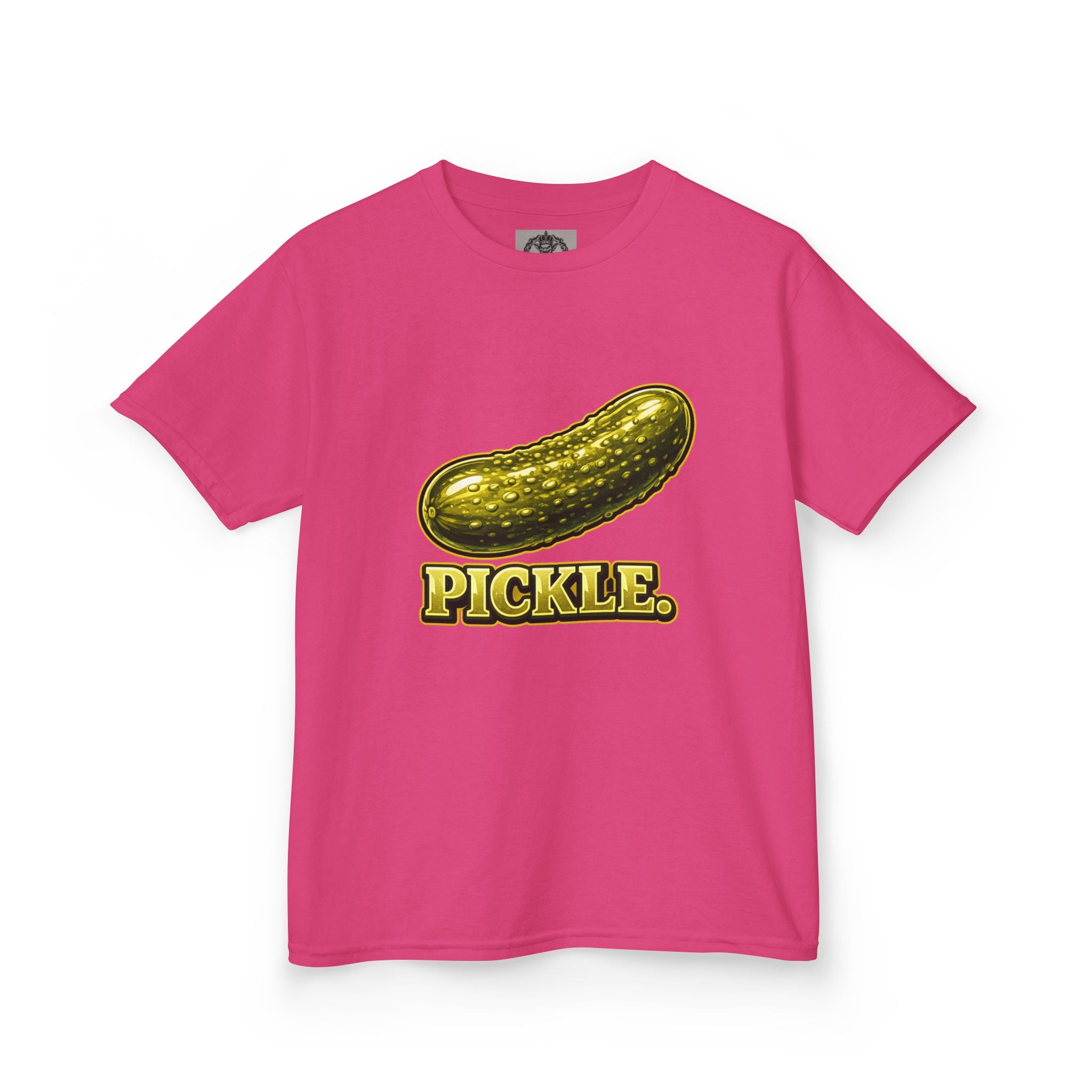 Kids' Pickle Graphic Tee – 'PICKLE.' Vintage Cartoon Pickle Shirt for Children