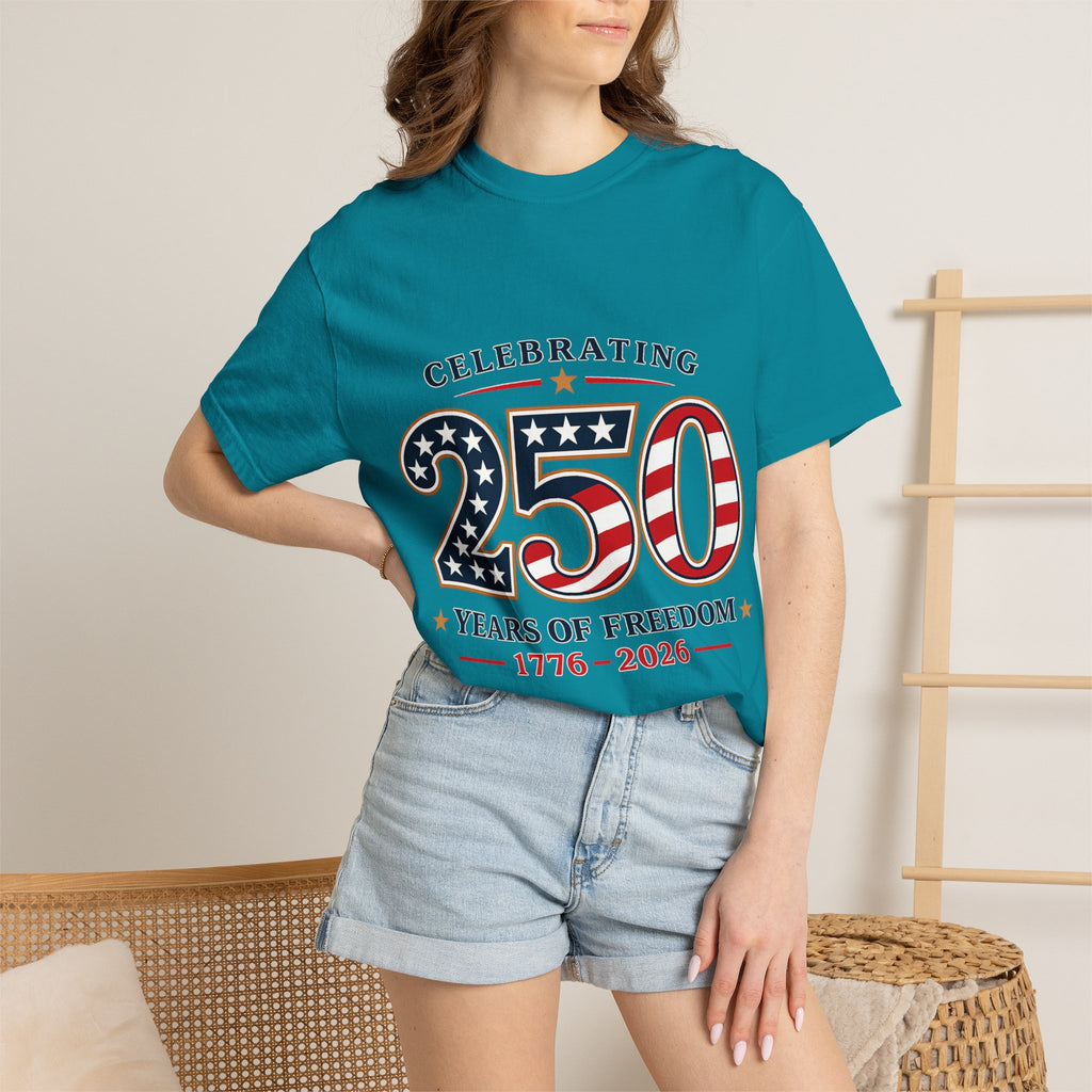 250 Years of Freedom 1776-2026 T-shirt | American Flag Patriotic Tee