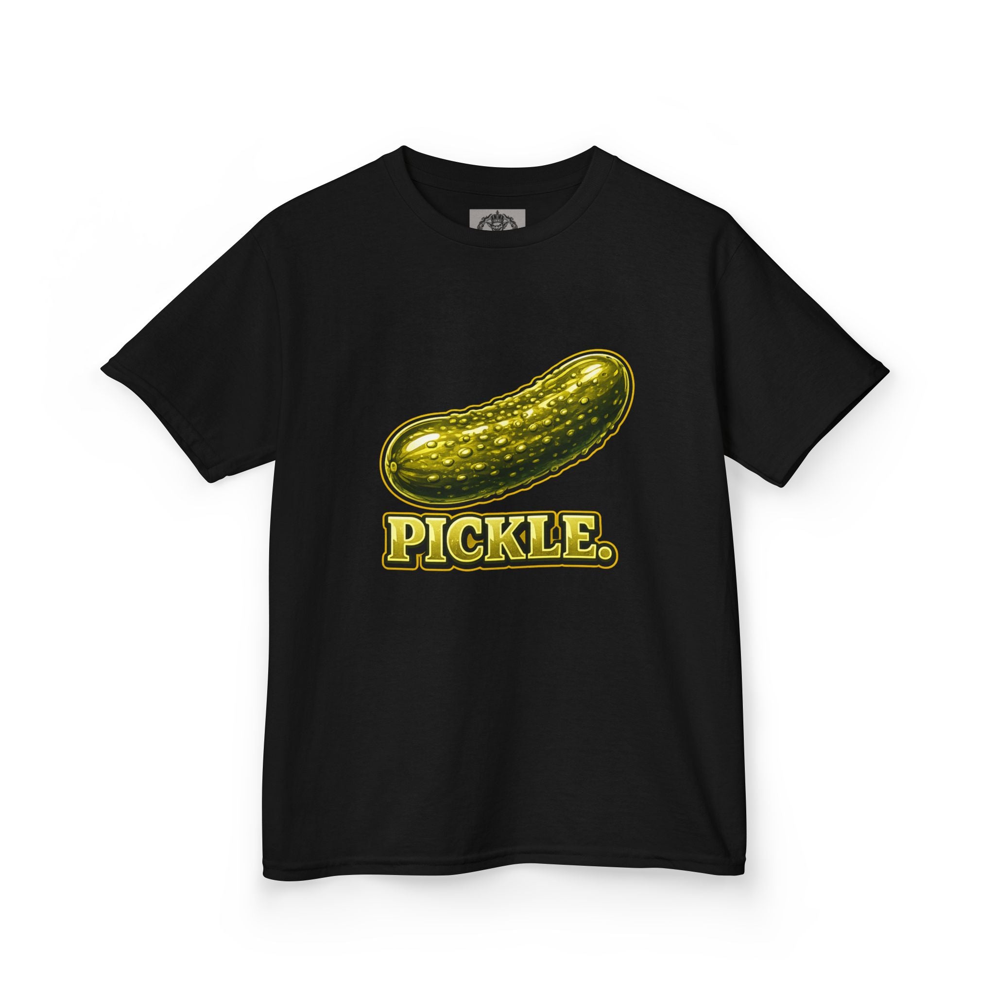 Kids' Pickle Graphic Tee – 'PICKLE.' Vintage Cartoon Pickle Shirt for Children
