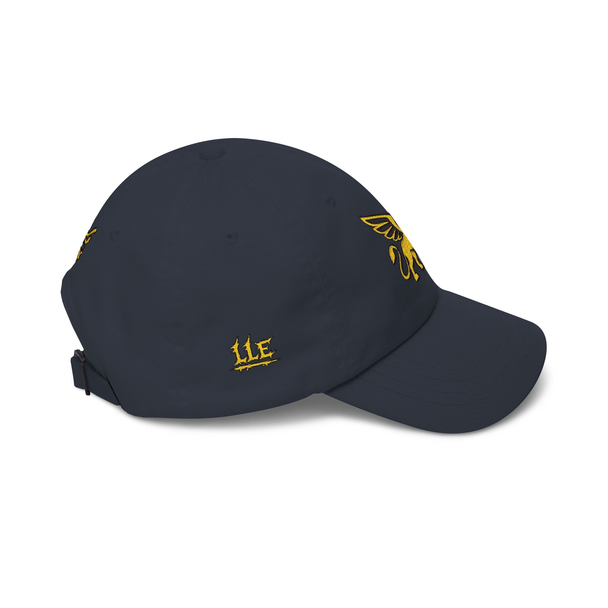 Golden Griffin Embroidered Cap | White Classic Dad Cap