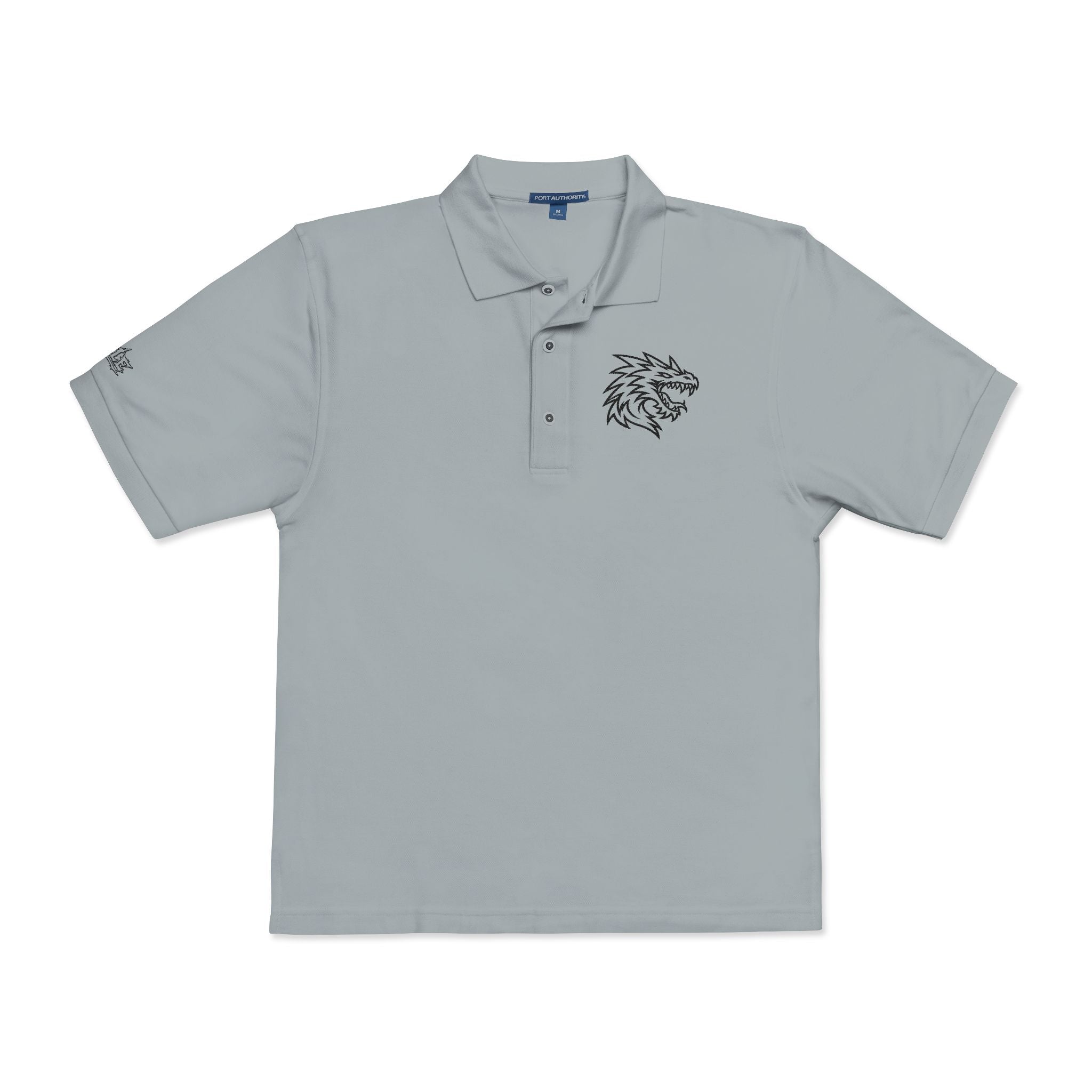 Embroidered Dragon Crest Polo Shirt — Men's Casual Golf & Workwear