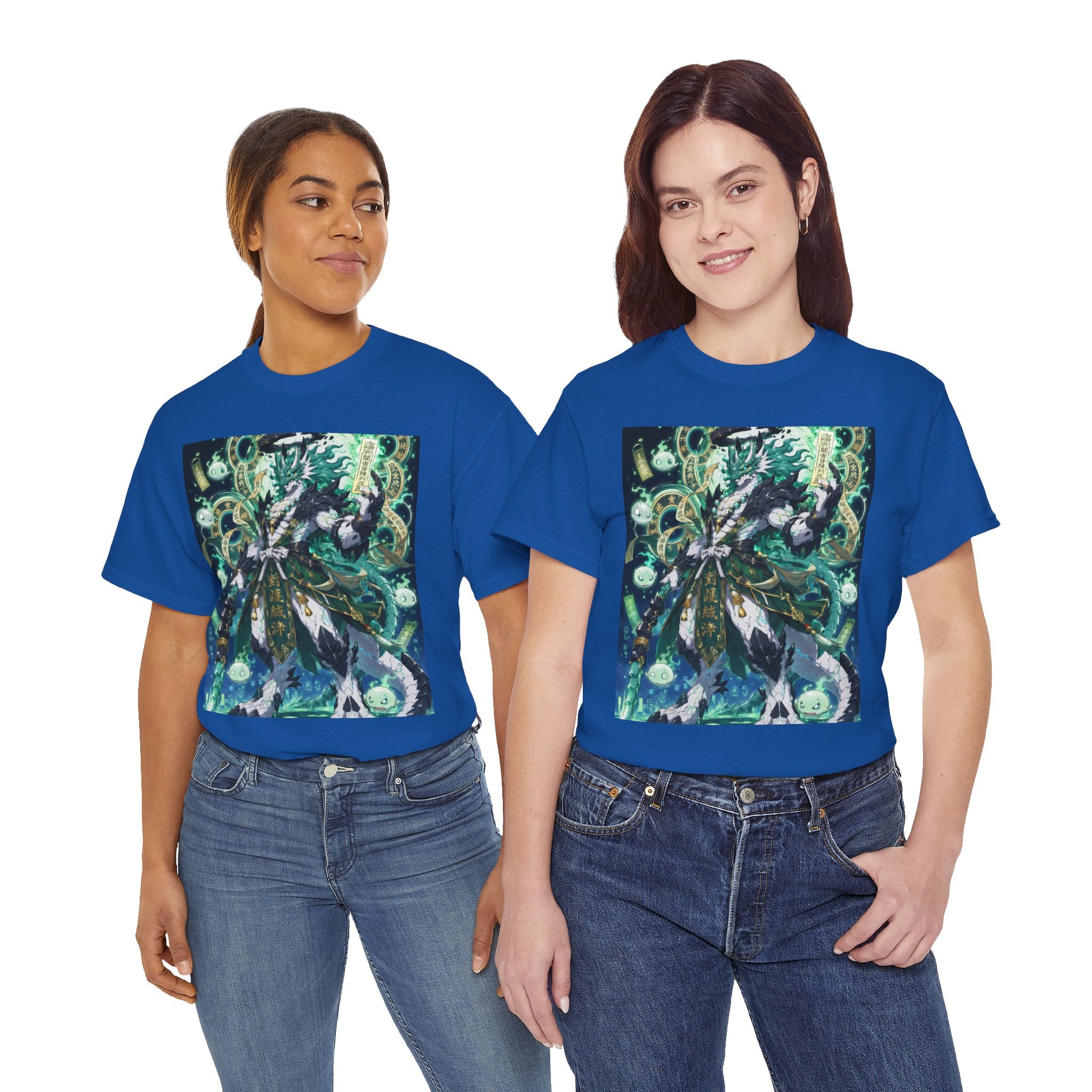 Mystic Forest Sorcerer T-Shirt | Fantasy Mage Illustration, Green Aura