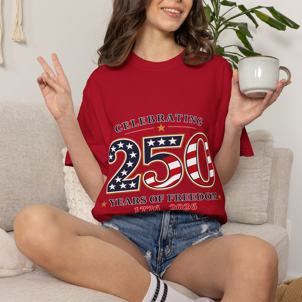 250 Years of Freedom 1776-2026 T-shirt | American Flag Patriotic Tee