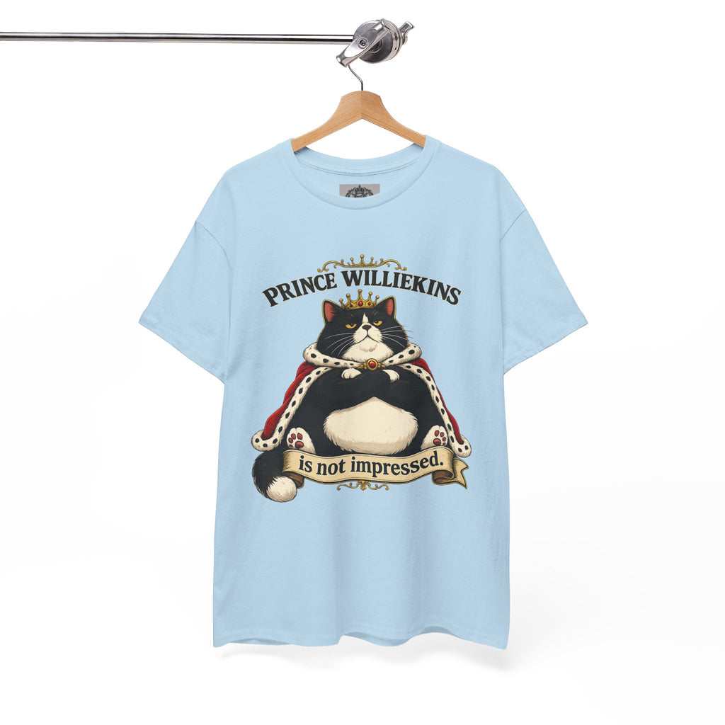 Cat T-Shirt — “Prince Williekins Is Not Impressed” Royal Cat Graphic Tee
