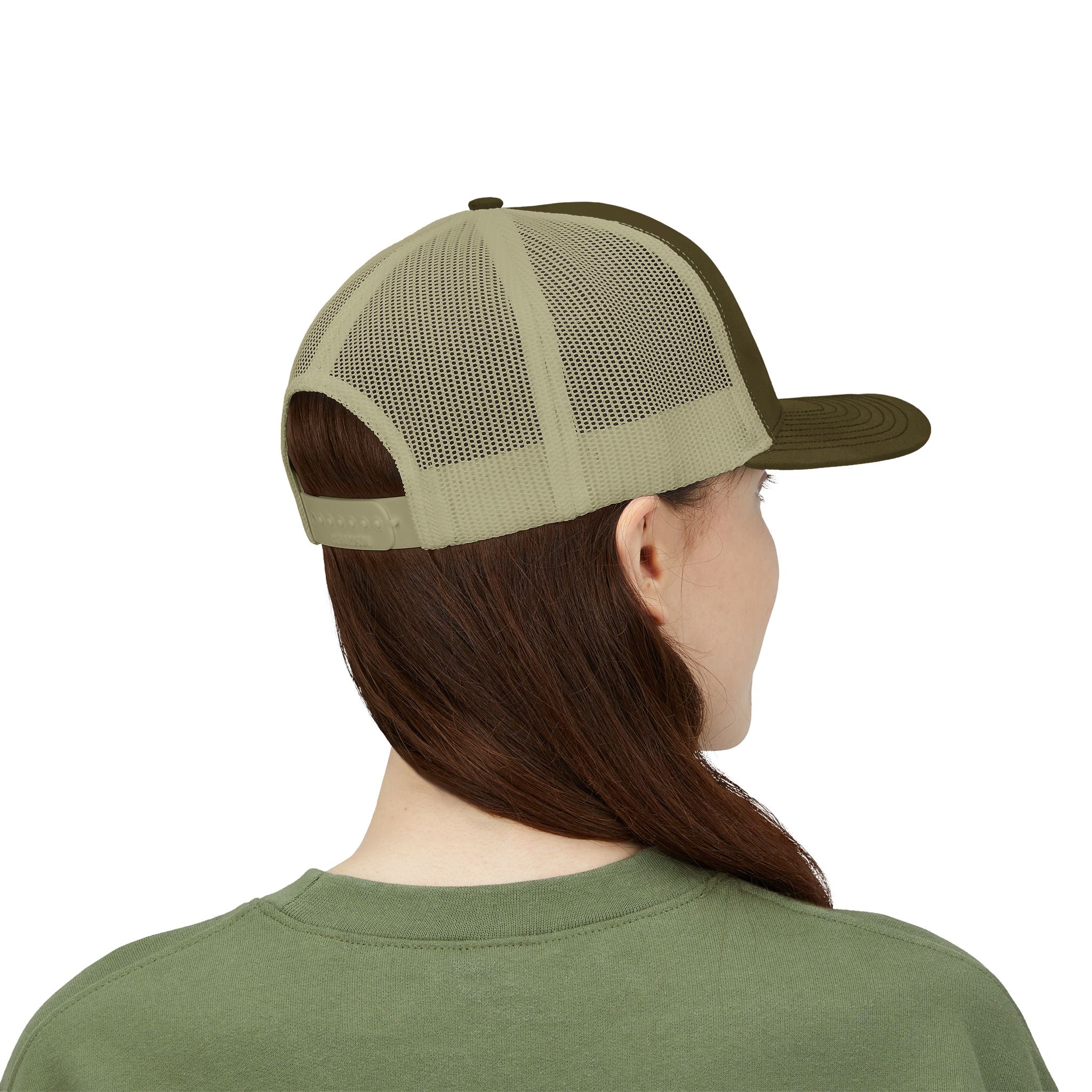 Eagle Head Embroidered Snapback Trucker Cap — Patriotic Mesh Baseball Hat