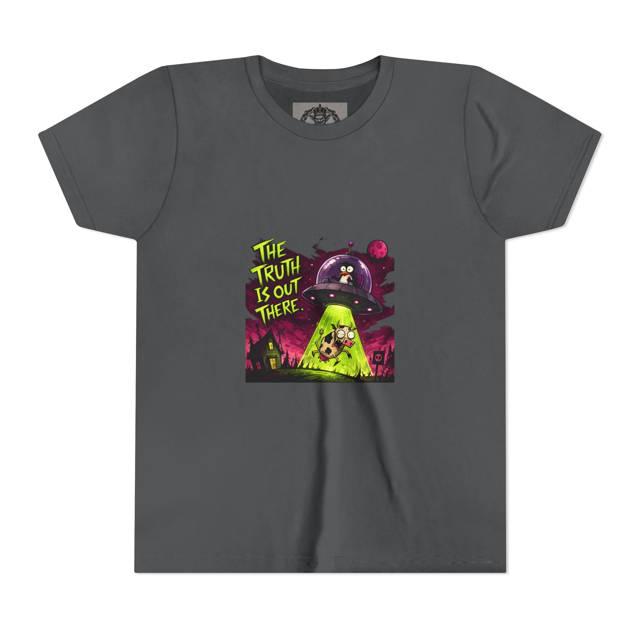 The Truth Is Out There Youth Tee | Alien UFO Graphic | Penguin | Cow