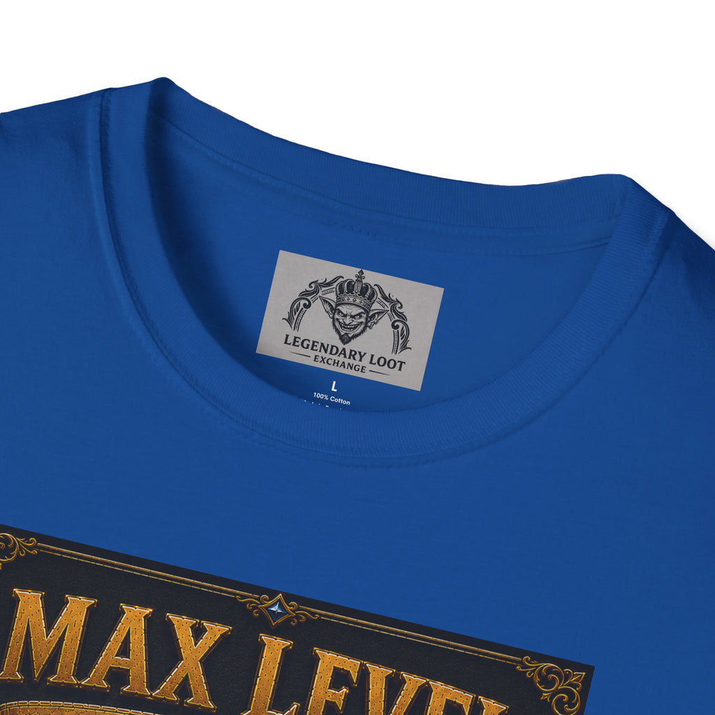 T-Shirt — "Max Level Father Class" Funny Gamer Dad Shirt (Strength, Patience, Dad Jokes)
