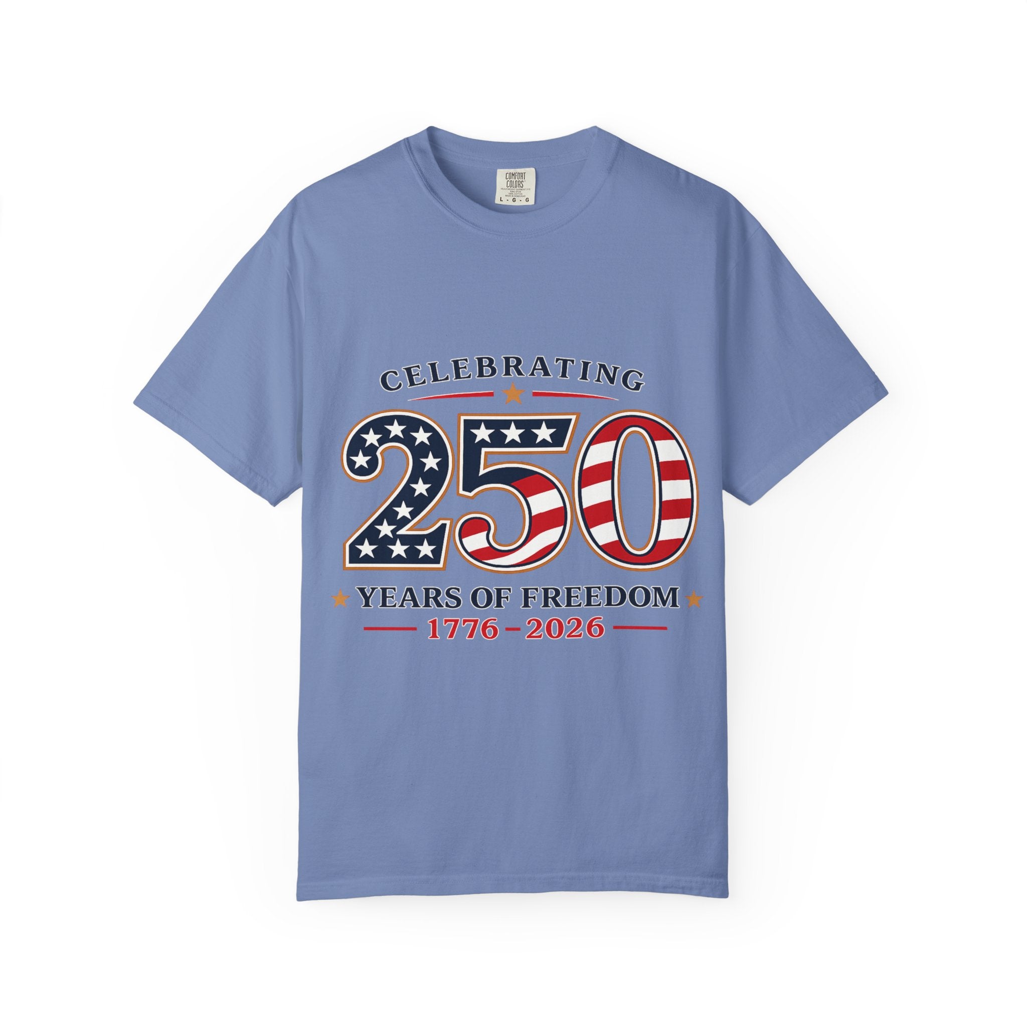 250 Years of Freedom 1776-2026 T-shirt | American Flag Patriotic Tee