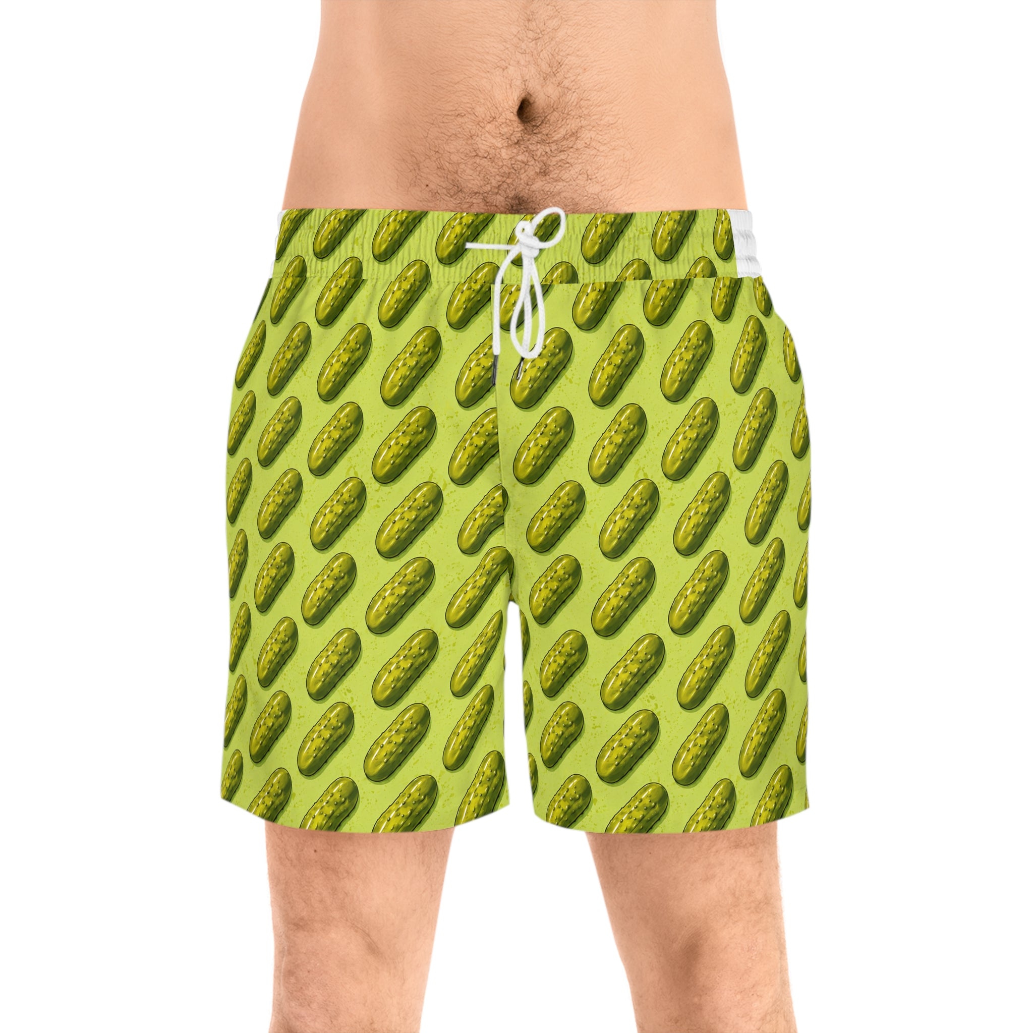 Pickle Pattern Swim Shorts | Pickle Print Beach Swimwear