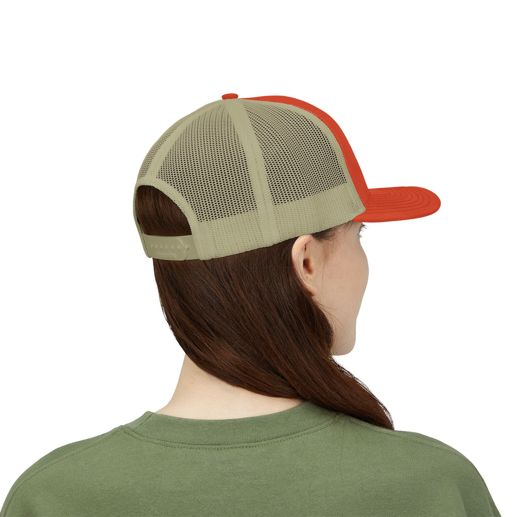 Eagle Head Embroidered Snapback Trucker Cap — Patriotic Mesh Baseball Hat