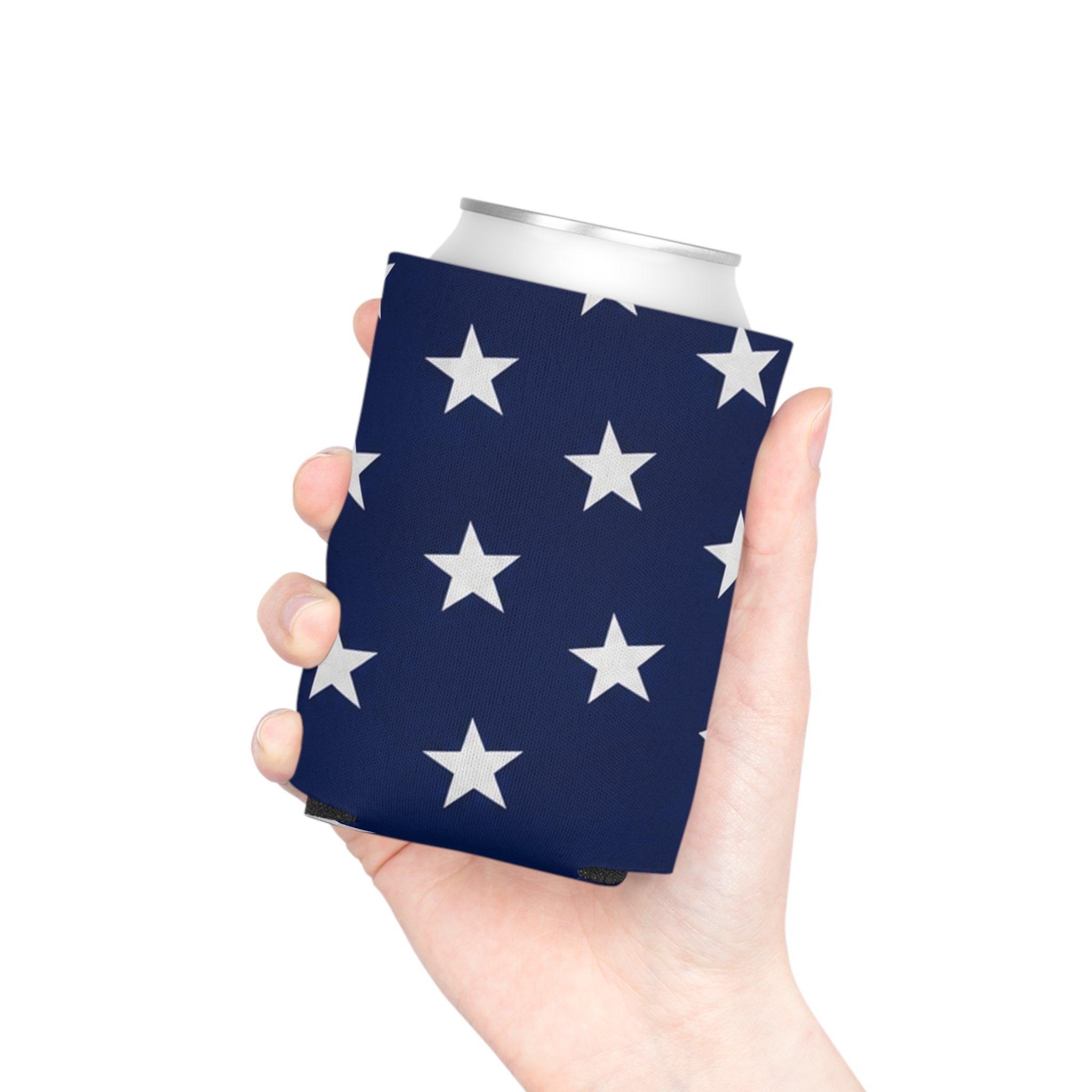 American Flag Can Cooler - Patriotic Red White Blue Star & Stripe Koozie
