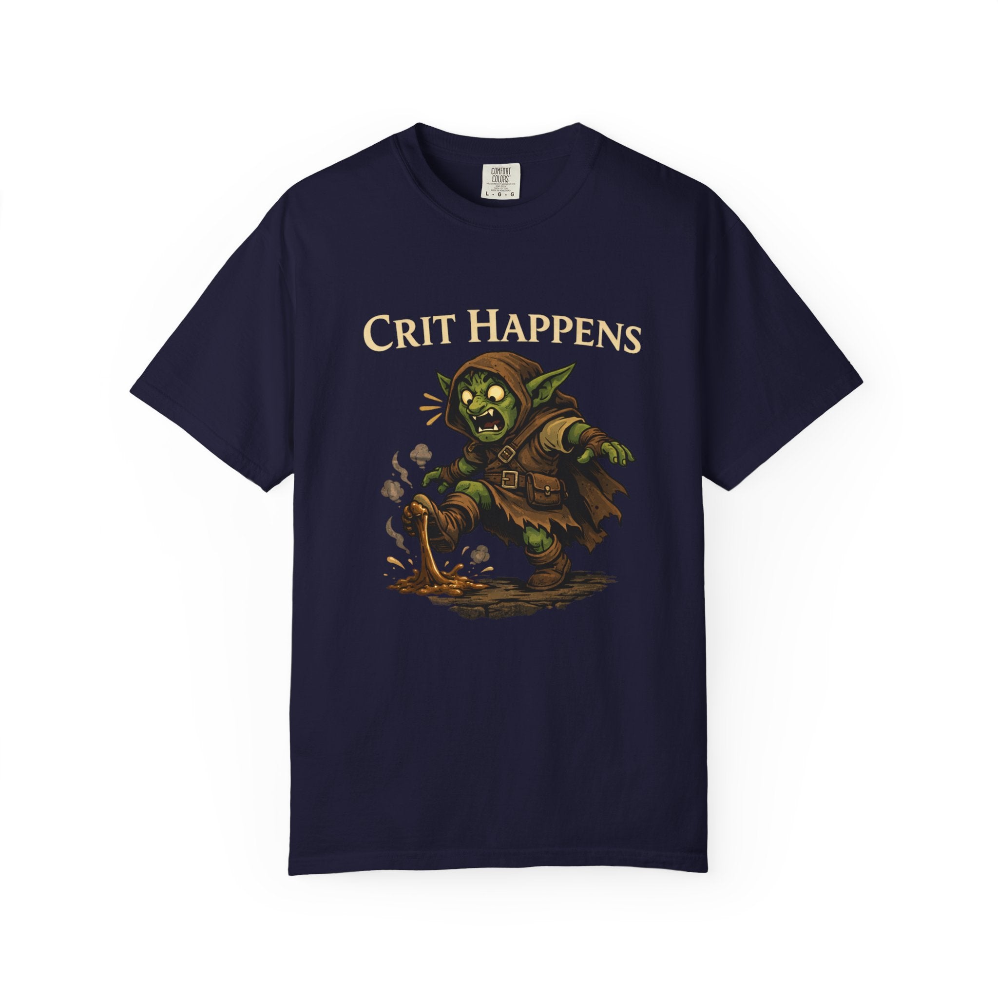Crit Happens Goblin T-Shirt — Funny DnD Gaming Tee