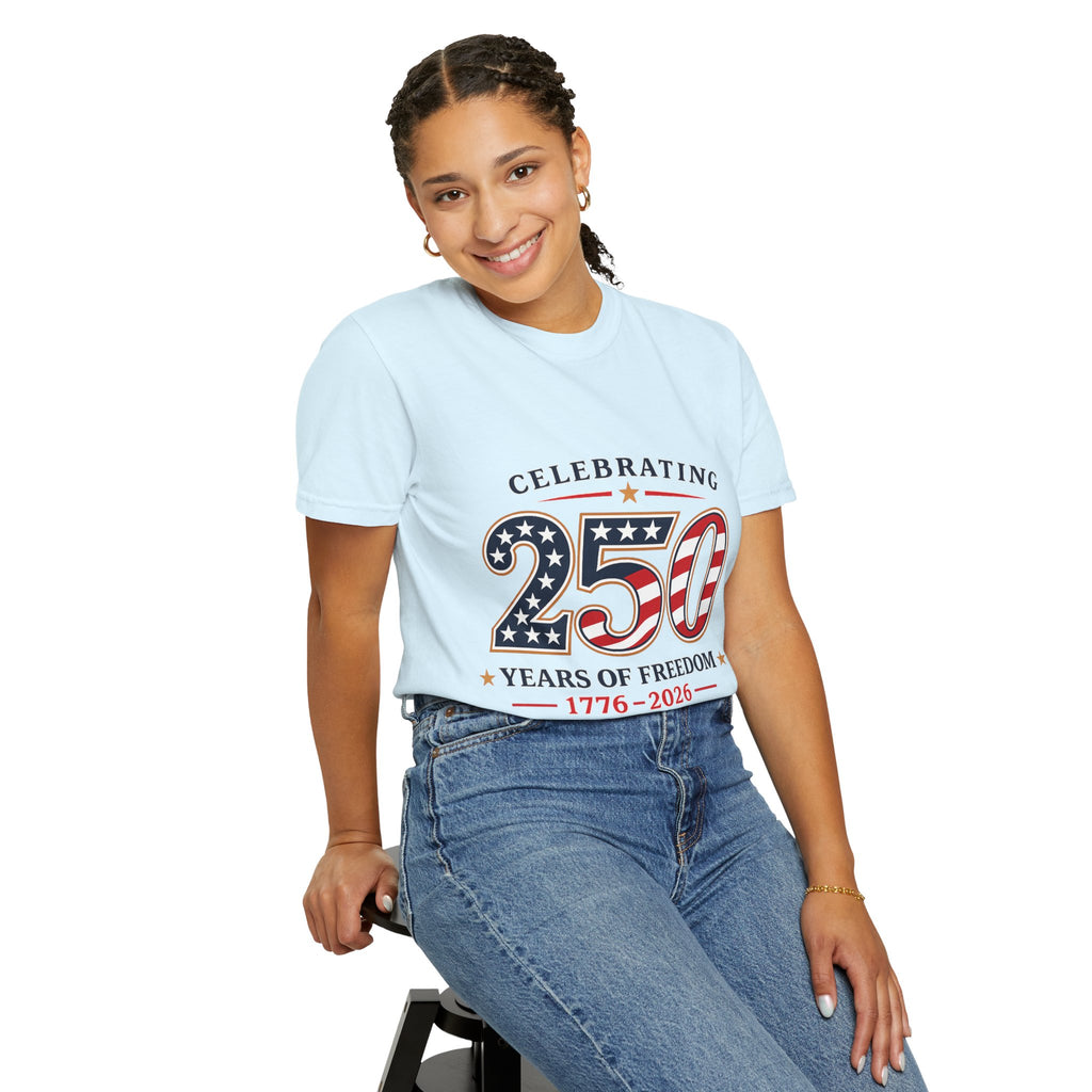 250 Years of Freedom 1776-2026 T-shirt | American Flag Patriotic Tee