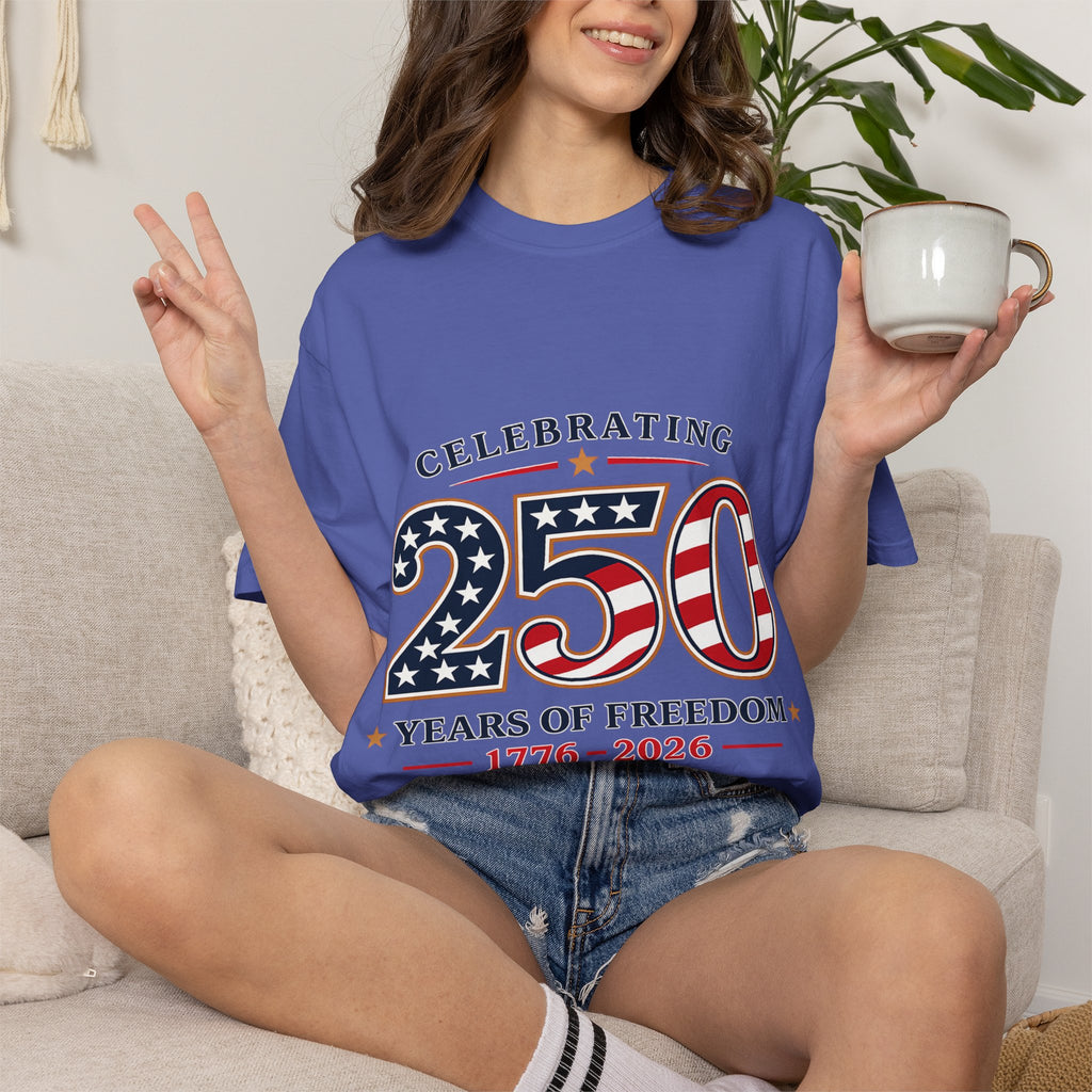 250 Years of Freedom 1776-2026 T-shirt | American Flag Patriotic Tee