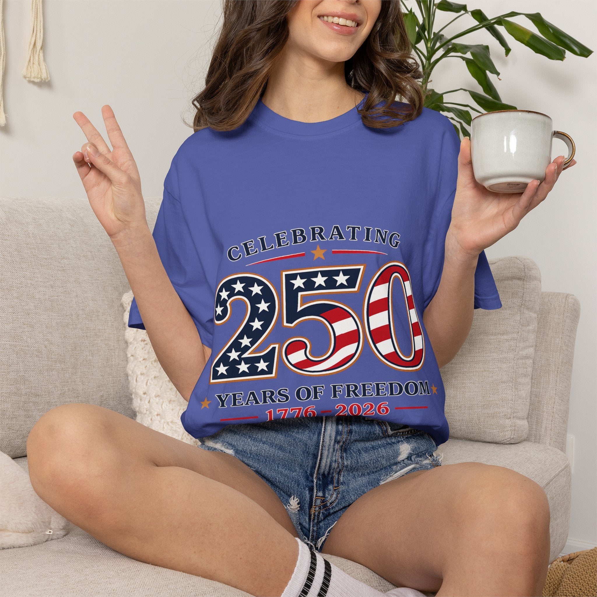 250 Years of Freedom 1776-2026 T-shirt | American Flag Patriotic Tee