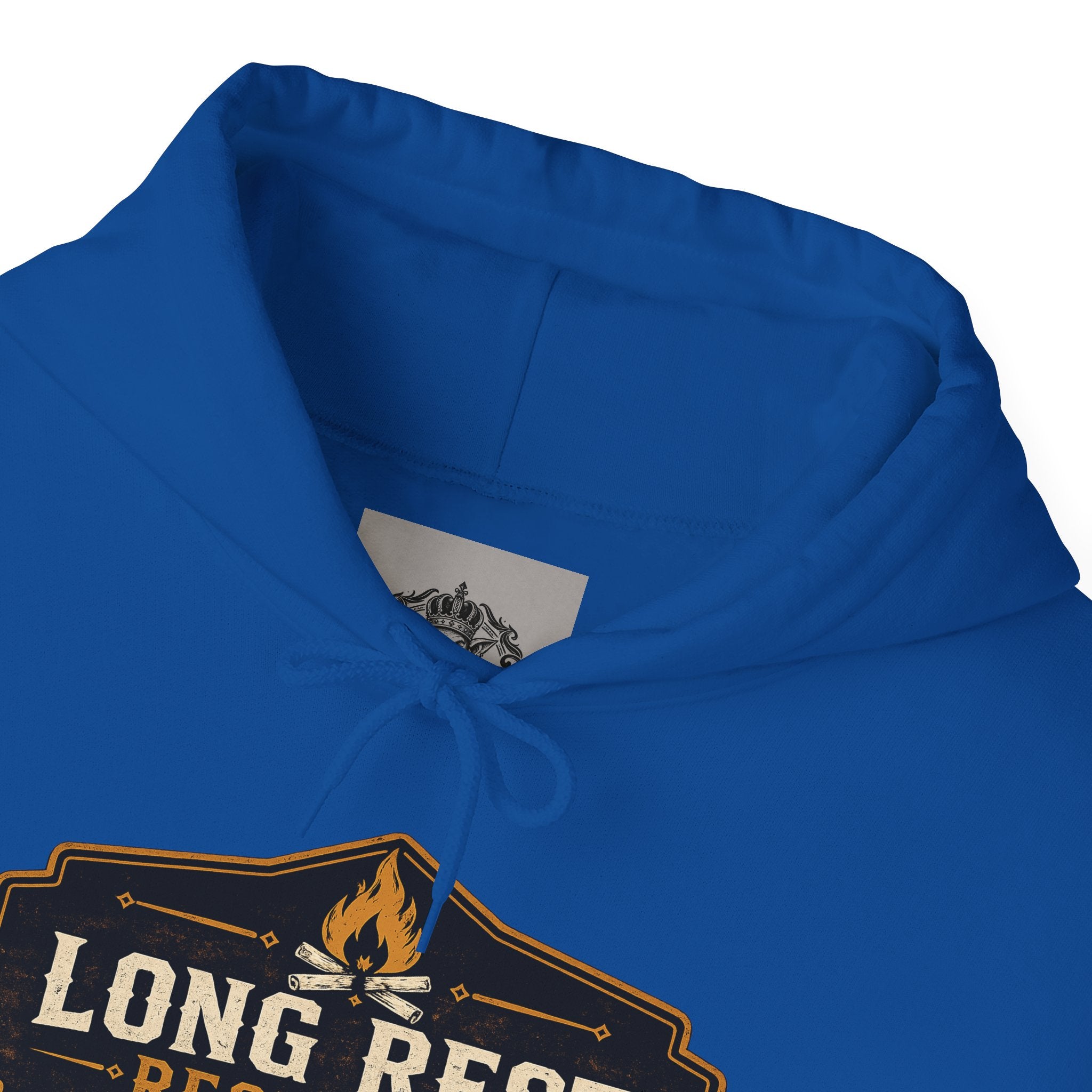 Long Rest Required Hoodie — Camping Campfire Graphic Pullover