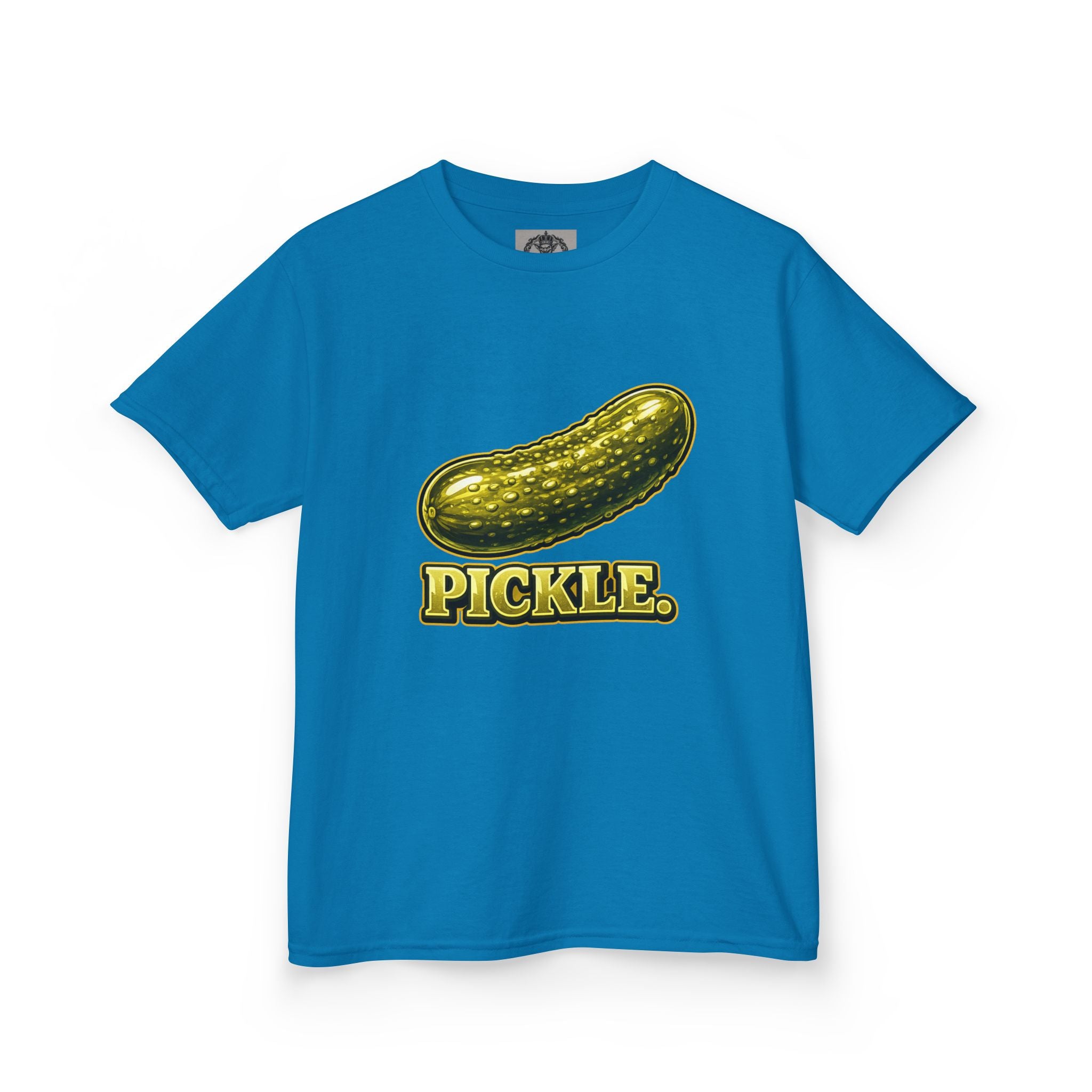 Kids' Pickle Graphic Tee – 'PICKLE.' Vintage Cartoon Pickle Shirt for Children