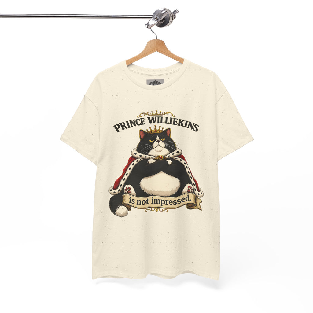 Cat T-Shirt — “Prince Williekins Is Not Impressed” Royal Cat Graphic Tee