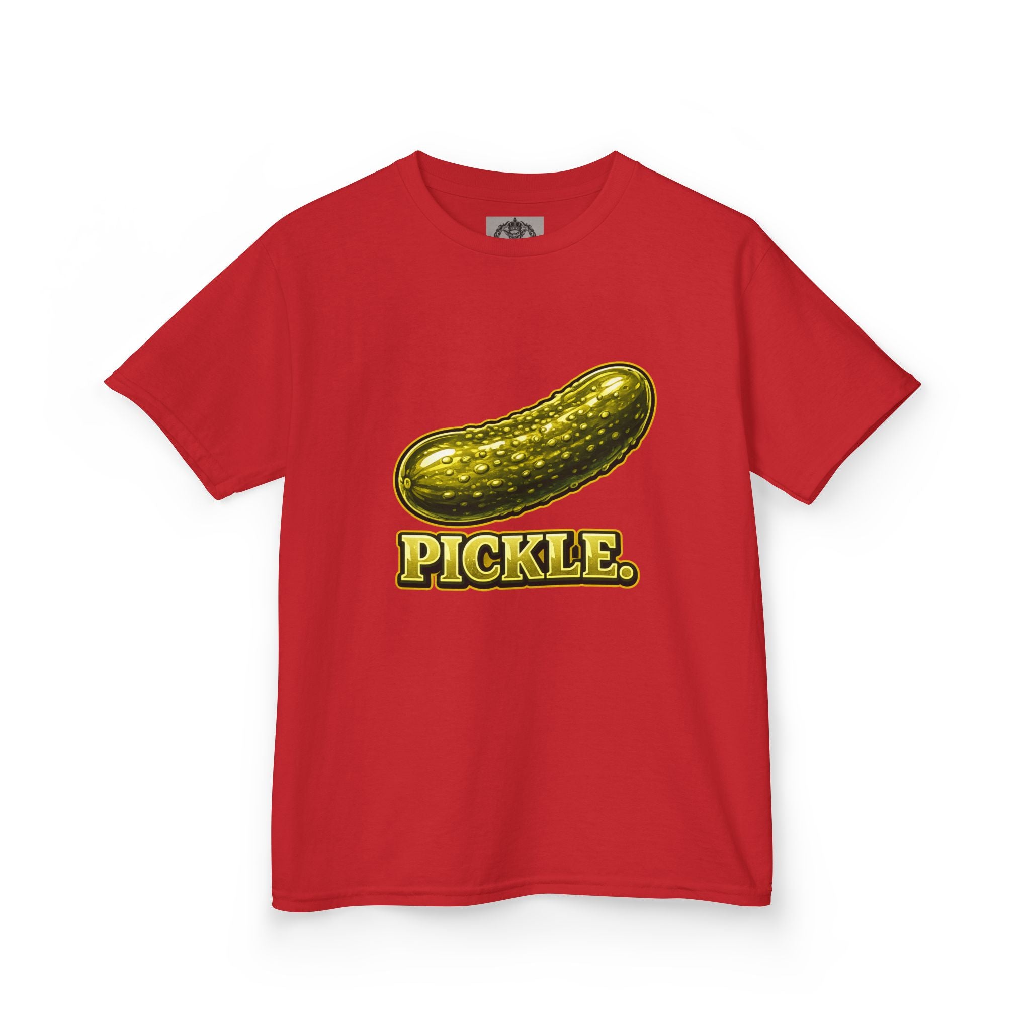 Kids' Pickle Graphic Tee – 'PICKLE.' Vintage Cartoon Pickle Shirt for Children