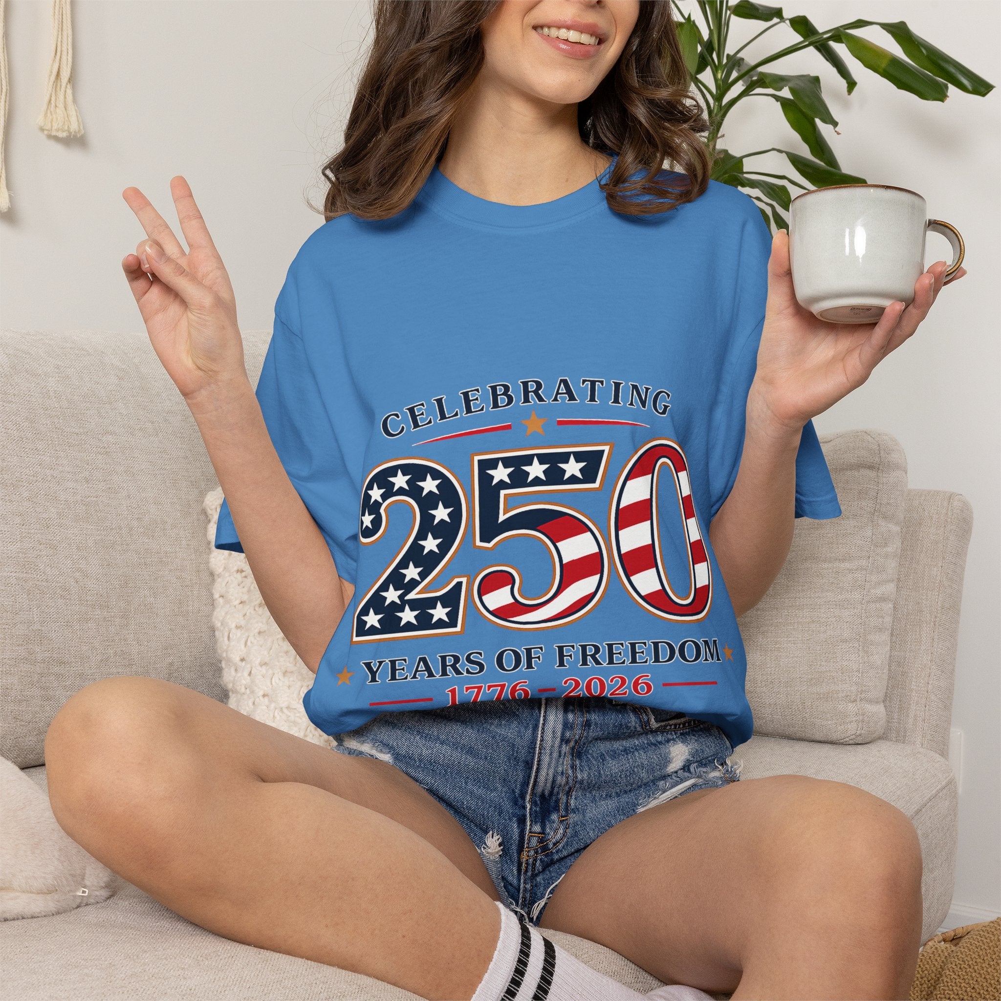 250 Years of Freedom 1776-2026 T-shirt | American Flag Patriotic Tee