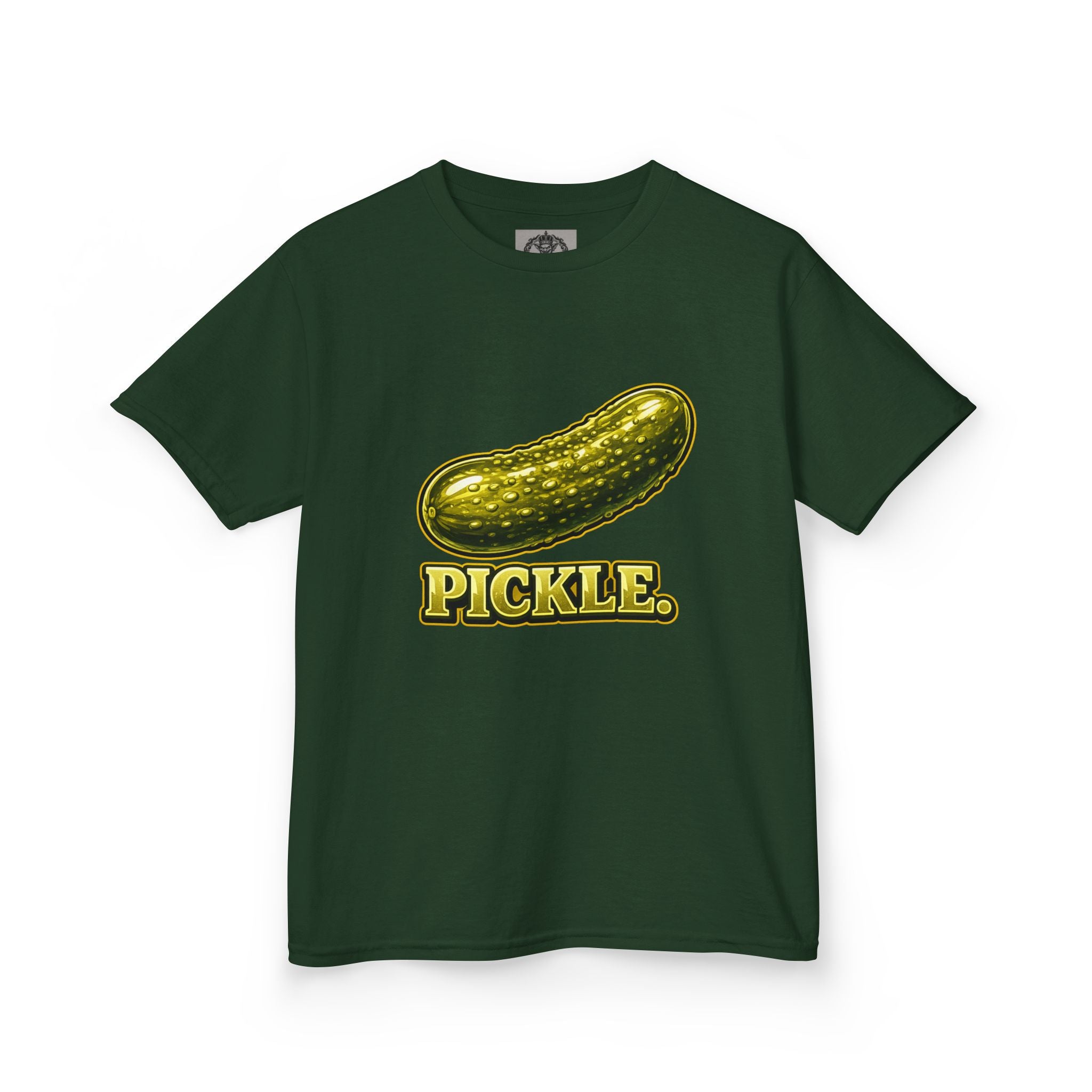 Kids' Pickle Graphic Tee – 'PICKLE.' Vintage Cartoon Pickle Shirt for Children