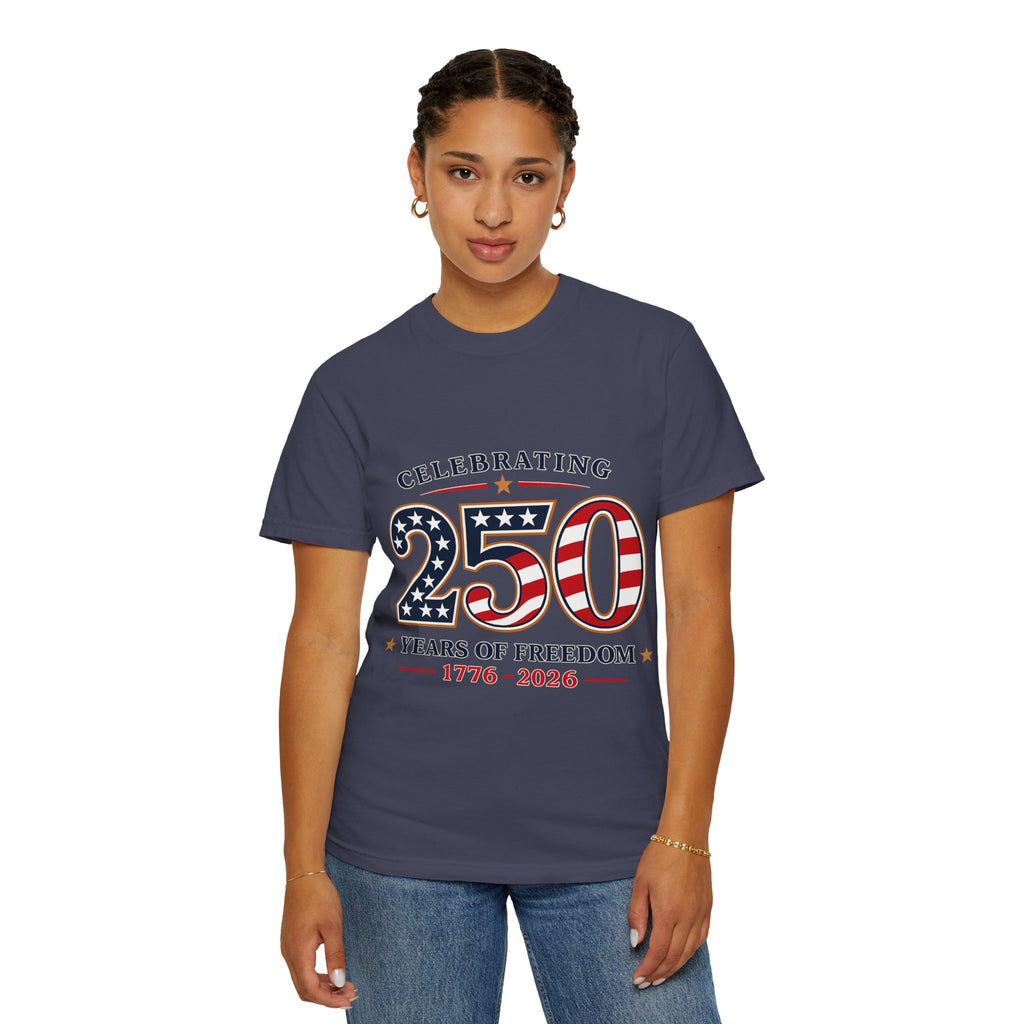 250 Years of Freedom 1776-2026 T-shirt | American Flag Patriotic Tee