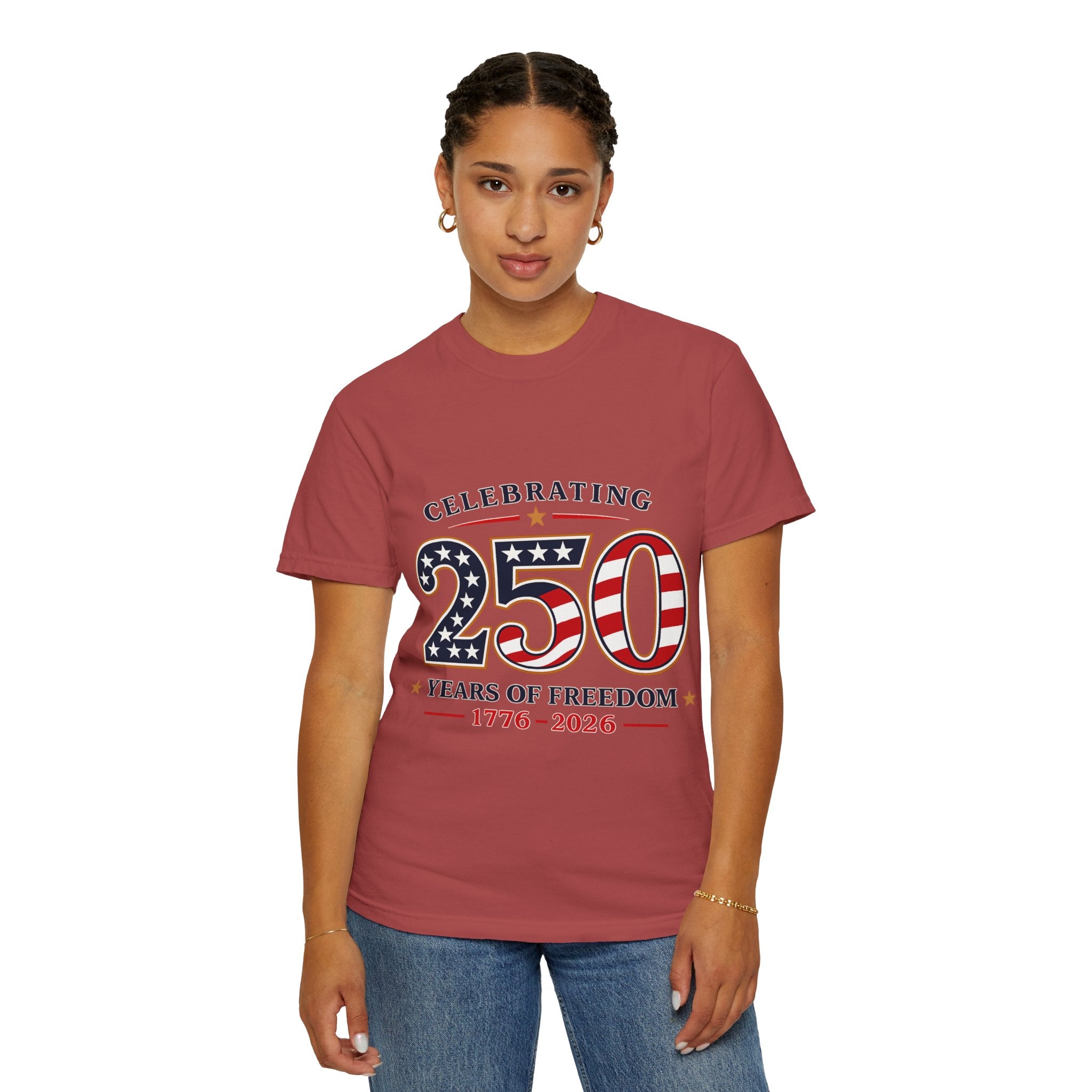 250 Years of Freedom 1776-2026 T-shirt | American Flag Patriotic Tee